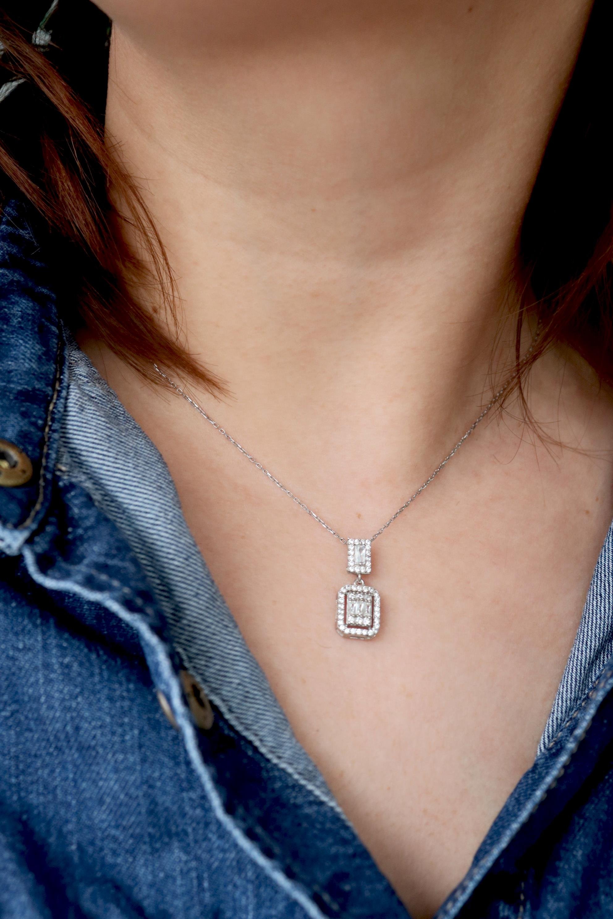 925 Ayar Gümüş Rodyumlu Baget Set 