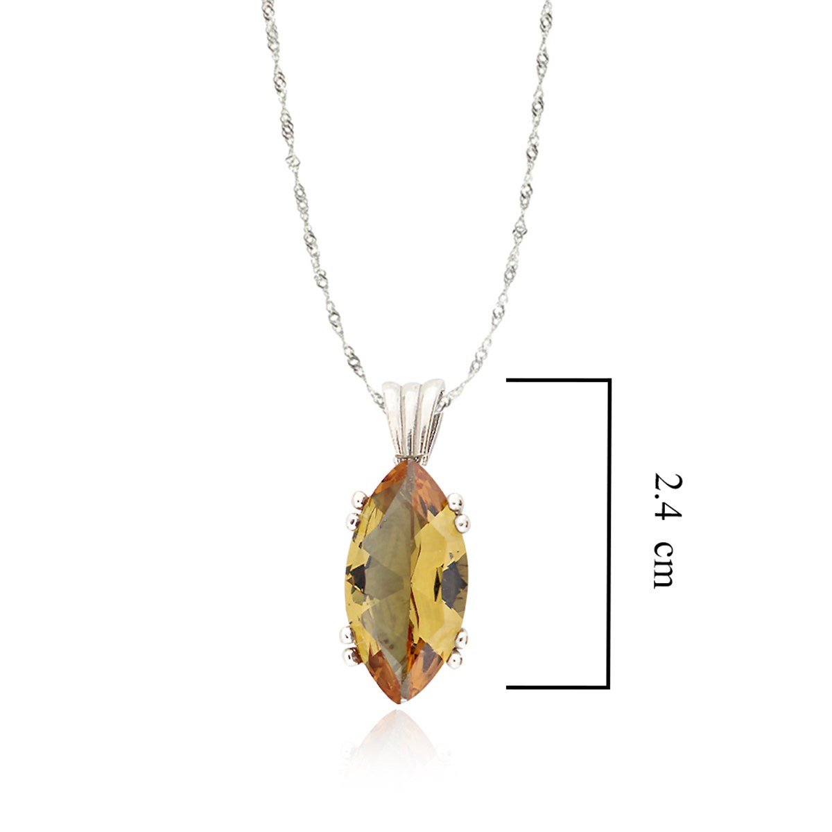 925 Ayar Gümüş Rodyumlu Markiz Zultanit Taş Kolye