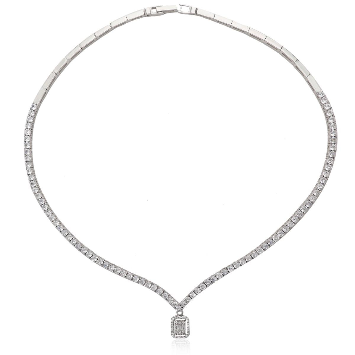 925 Ayar Gümüş Rodyumlu Su Yolu Baget Düğün Takı Seti