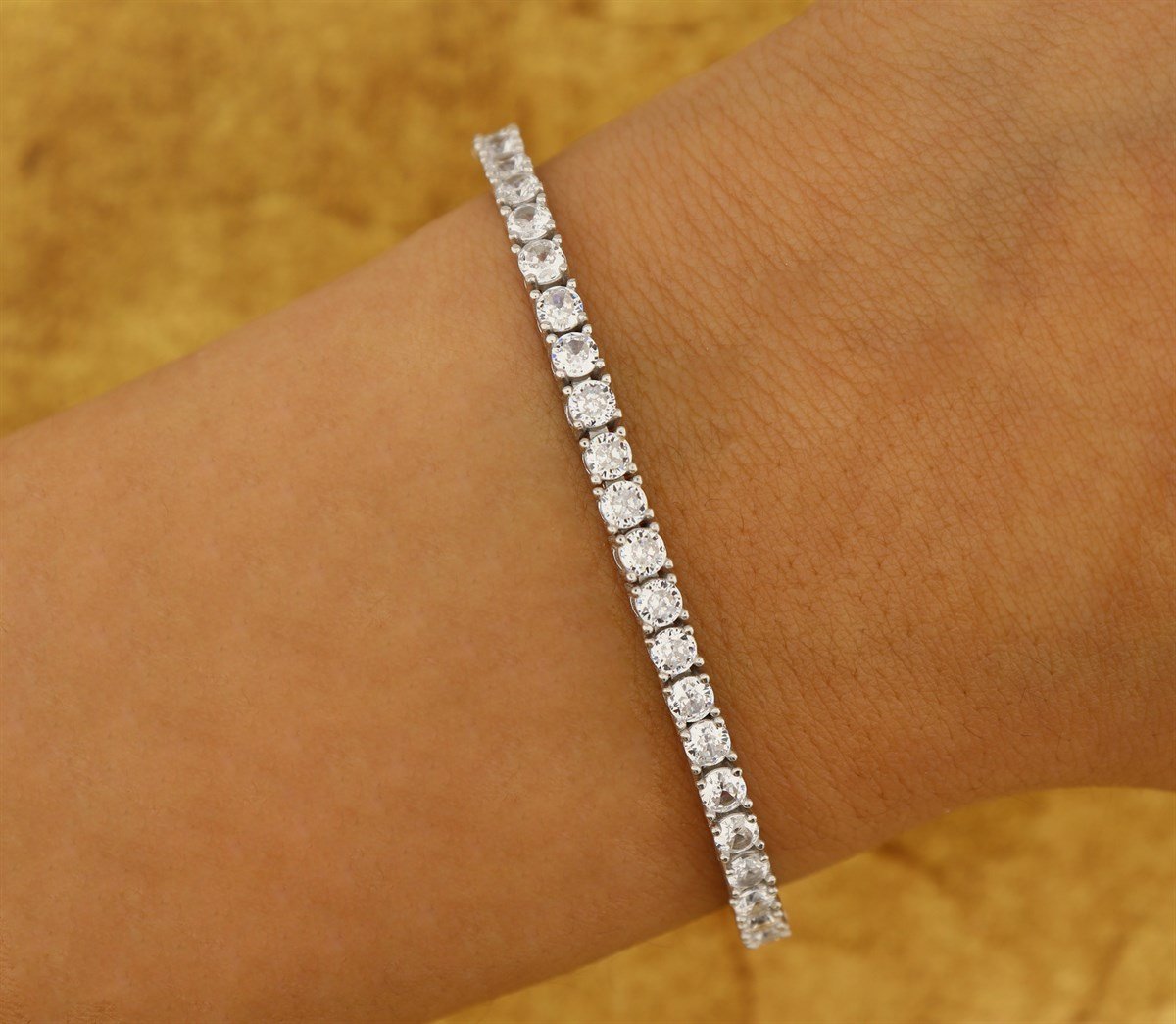 925 Ayar Gümüş Rodyumlu Su Yolu Düğün Takı Seti