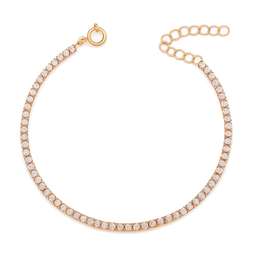 925 Ayar Gümüş Rose Gold Su Yolu Bileklik