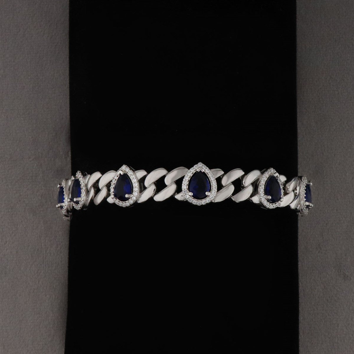 925 Ayar gümüş Safir Damla Desen Şık Bileklik