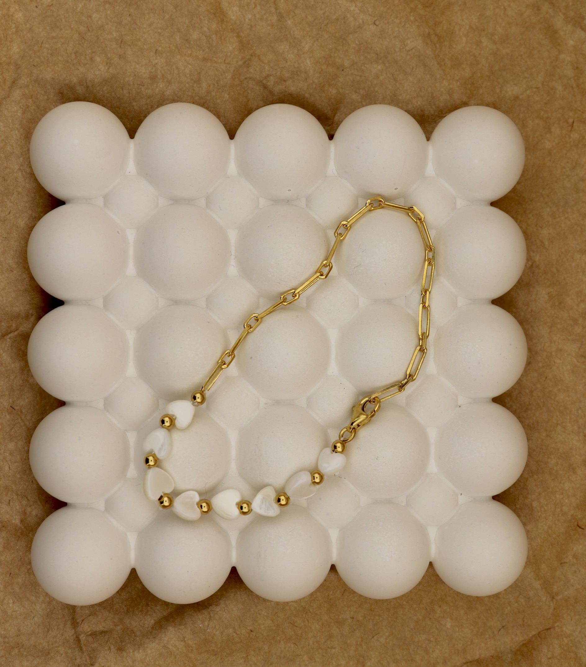 925 Ayar Gümüş Sedef Taşlı Adore Bileklik