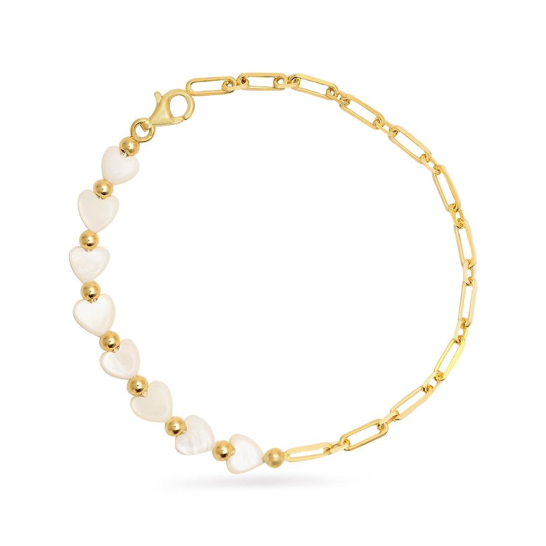 925 Ayar Gümüş Sedef Taşlı Adore Halhal