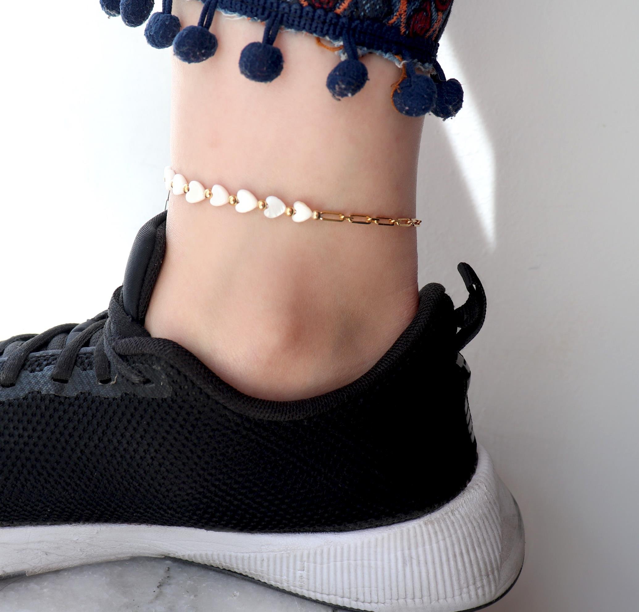 925 Ayar Gümüş Sedef Taşlı Adore Halhal