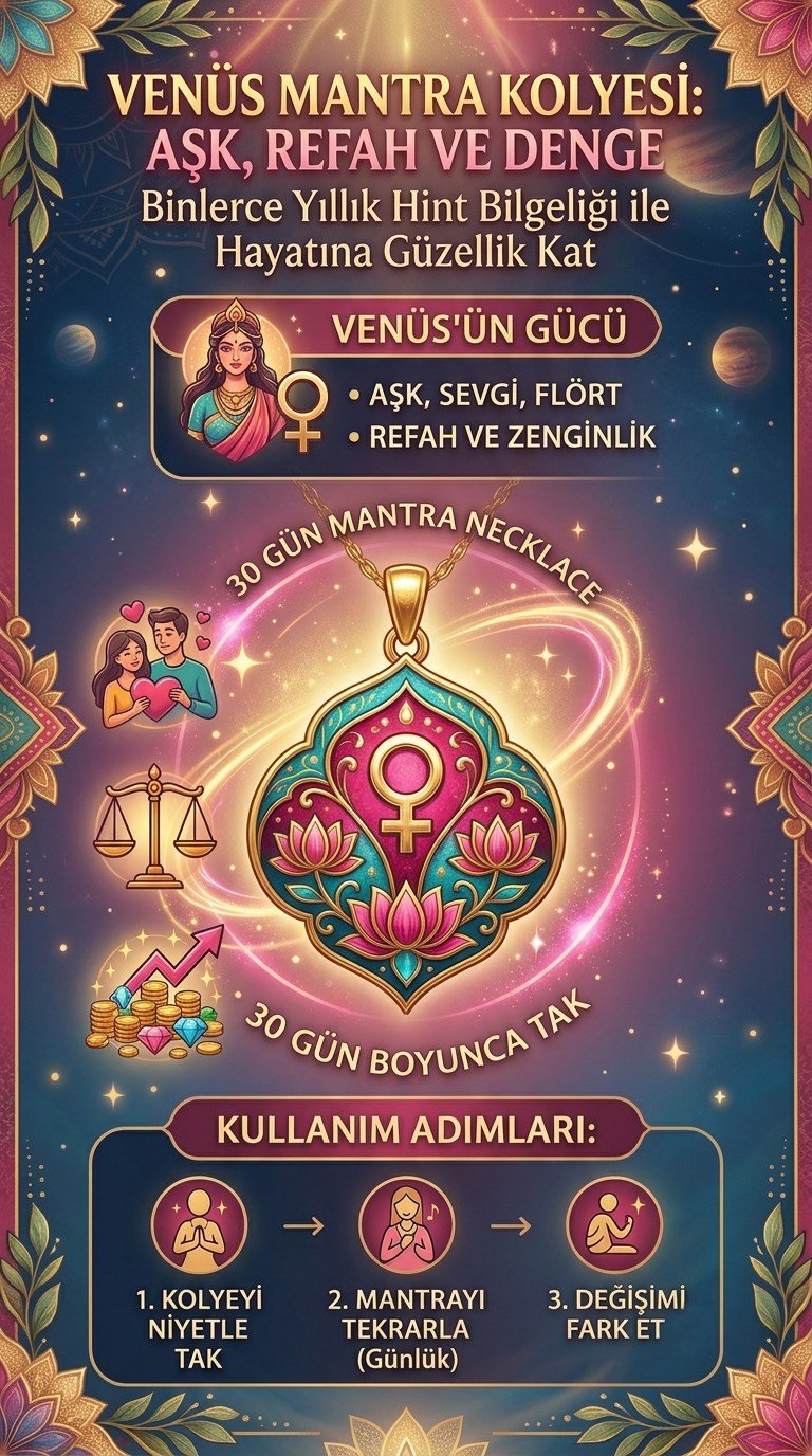 925 Ayar Gümüş Sihirli Kare Kolye - Şukra Yantra Venüs Tılsım Kolyesi