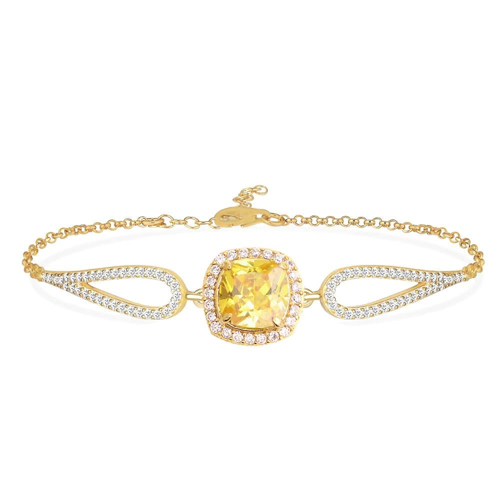 925 Ayar Gümüş Sitrin Taşlı Takı Seti