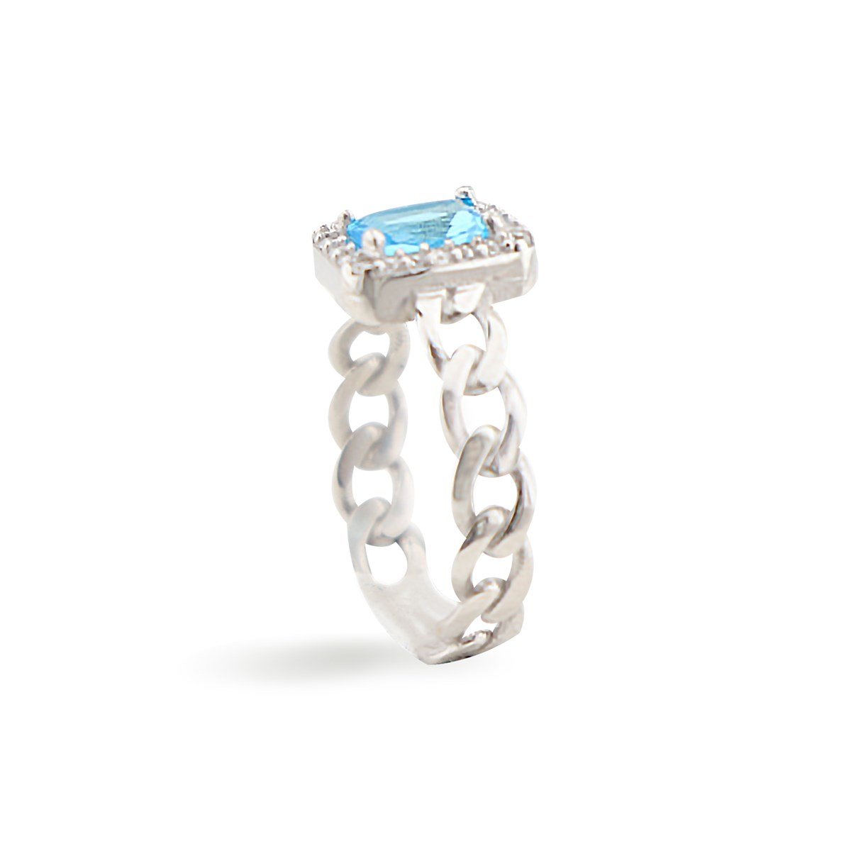 925 Ayar Gümüş Turkuaz Baget Takı Seti Zincir Detay