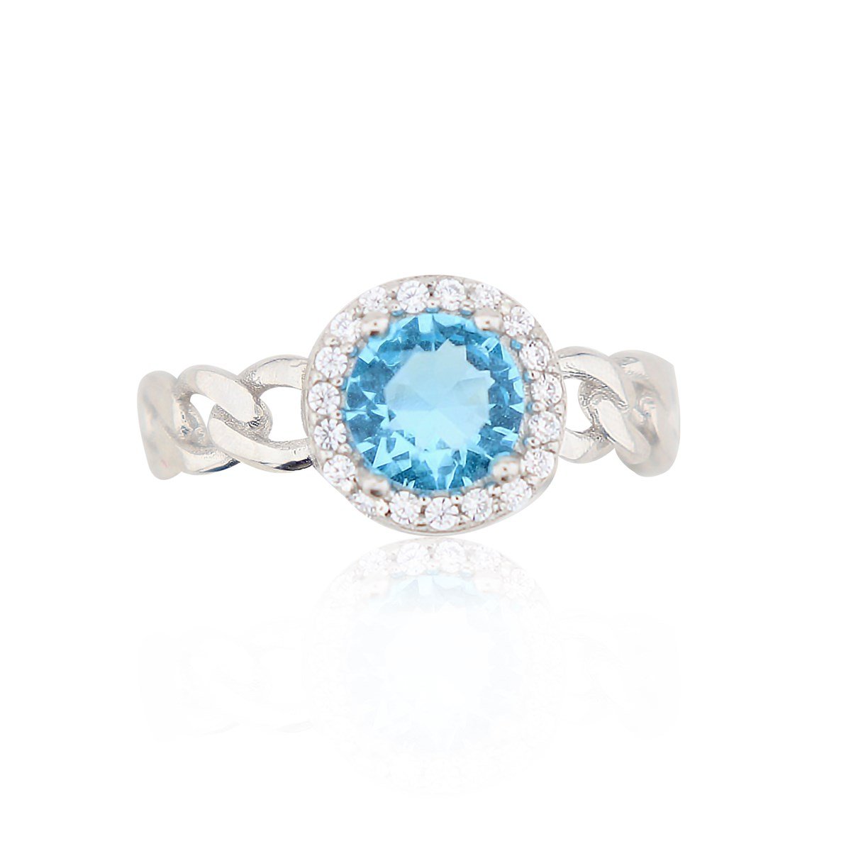 925 Ayar Gümüş Turkuaz Taş Takı Seti Zincir Detay