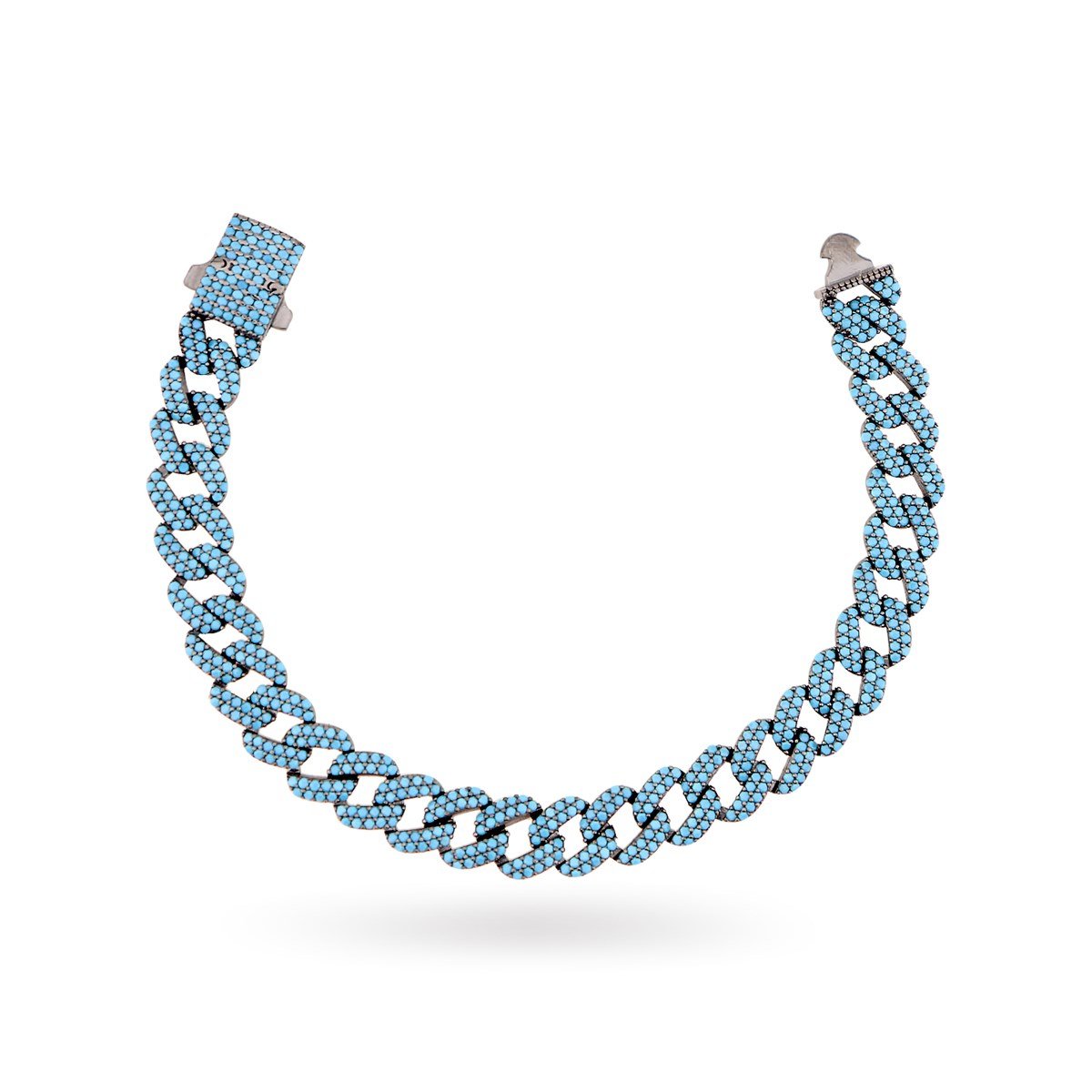 925 Ayar Gümüş Turkuaz Taşlı Gurmet Bileklik