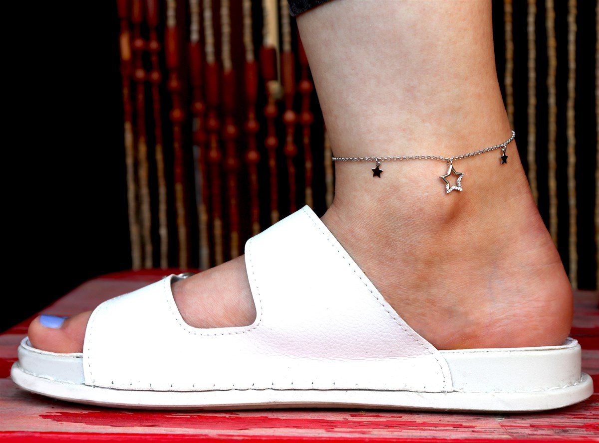 925 Ayar Gümüş Yıldız Halhal