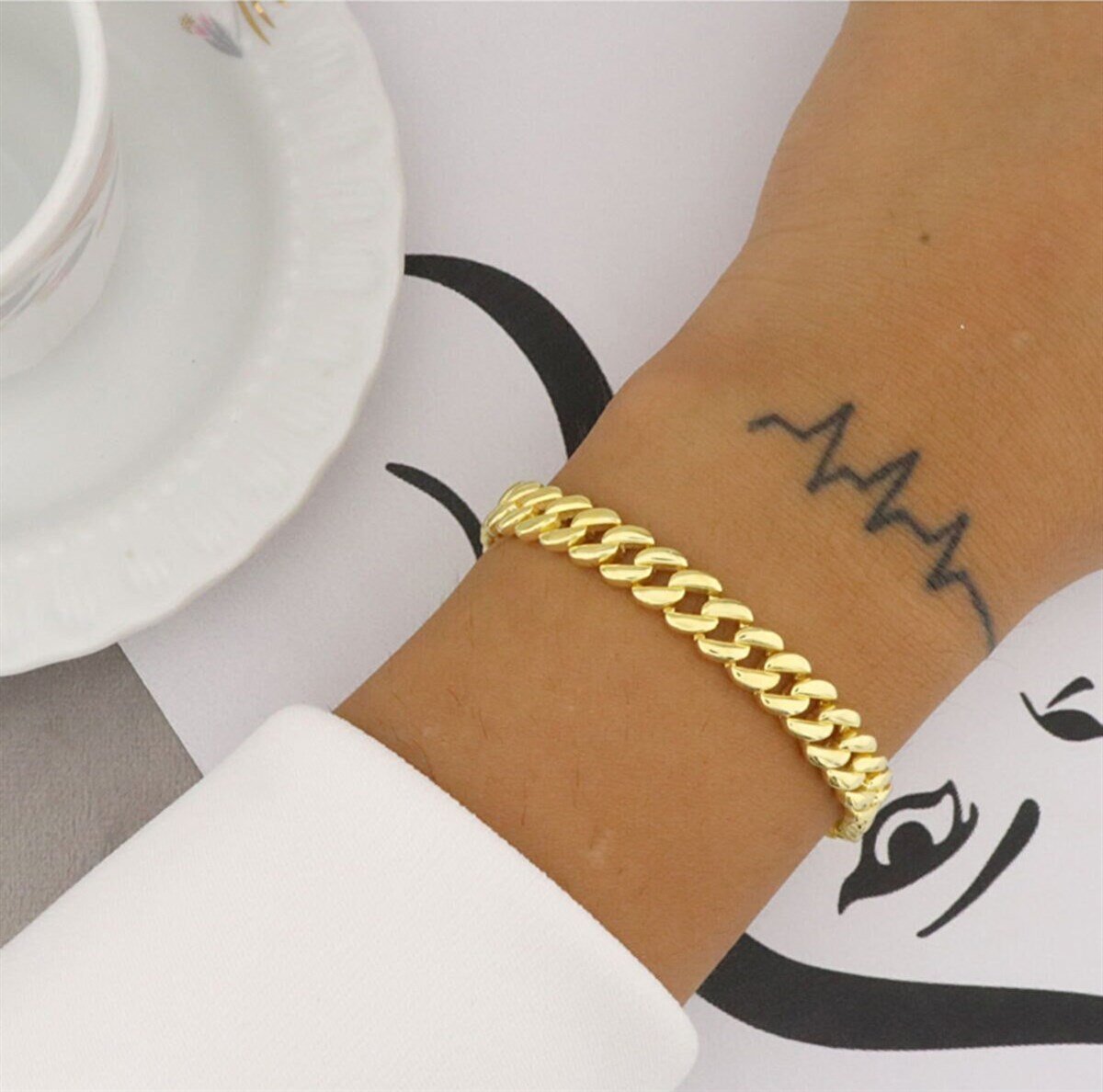 925 Ayar Gümüş Zarif God Gurmet Bileklik