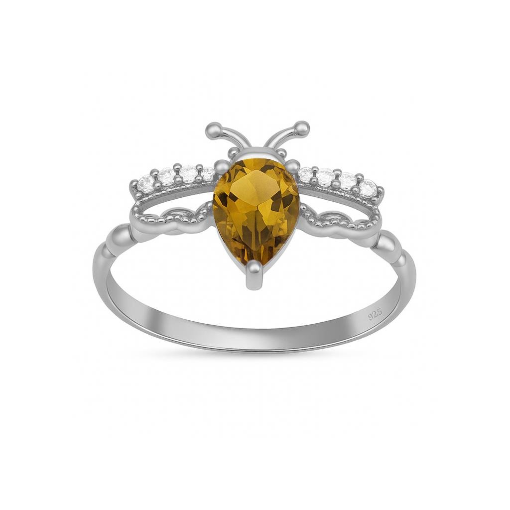 925 Ayar Gümüş Zultanit Arı Tasarım Yüzük