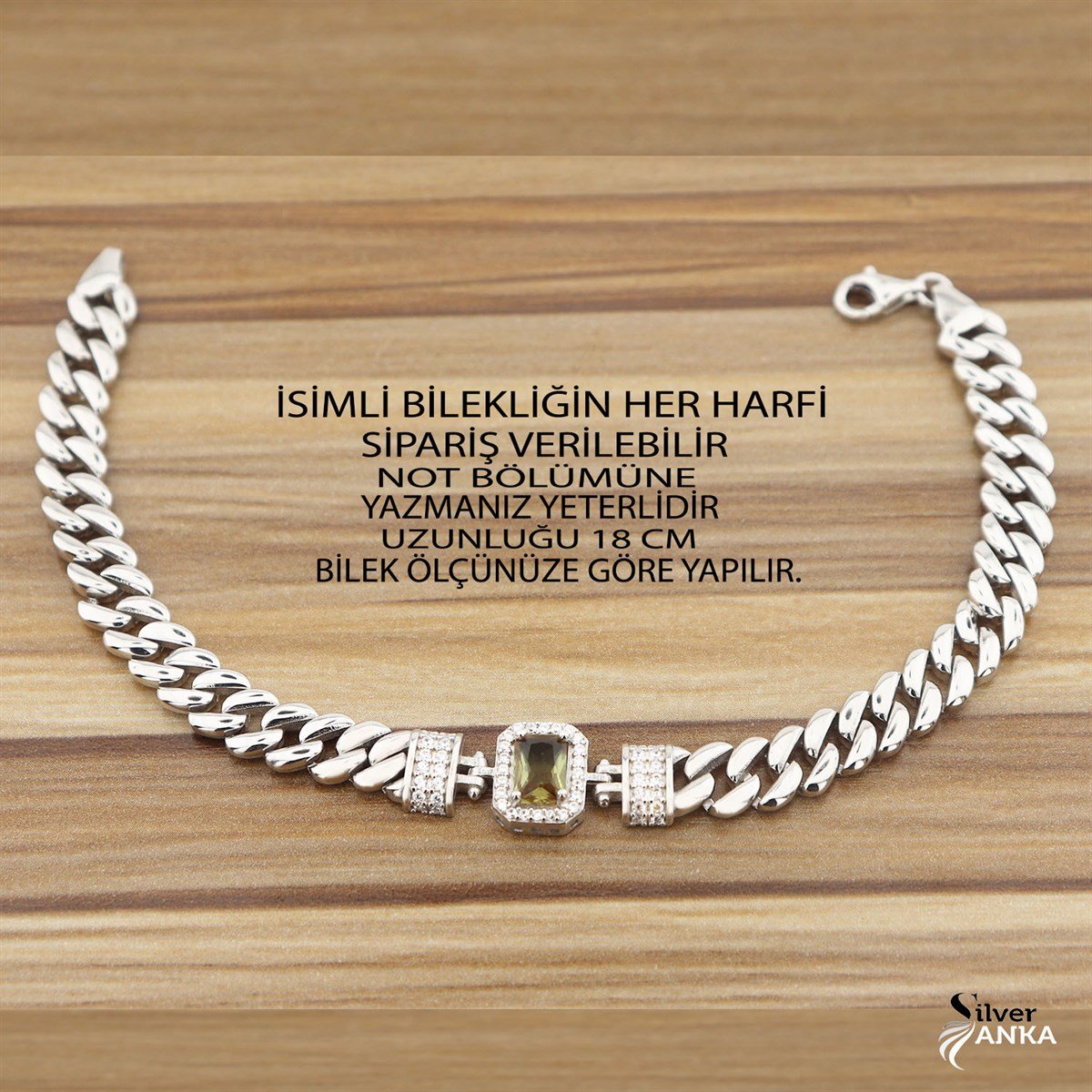 925 Ayar Gümüş Zultanıt Baget Bileklik