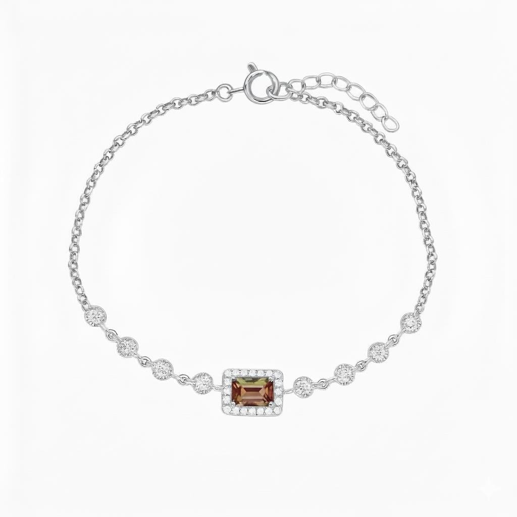 925 Ayar Gümüş Zultanit Baget Taşlı Bileklik