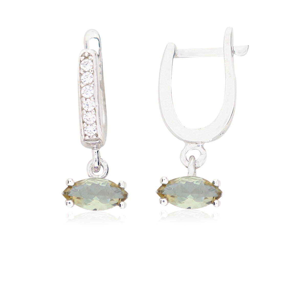 925 Ayar Gümüş Zultanit Markiz Model Takı Seti