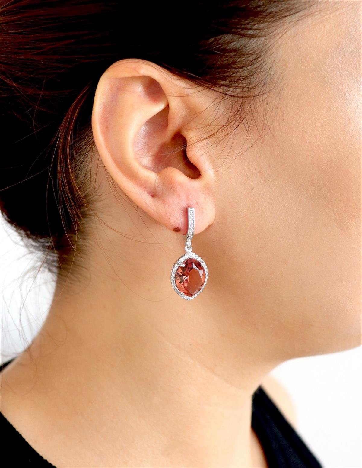 925 Ayar Gümüş Zultanit Taş Özel Kesim Markiz Takı Seti