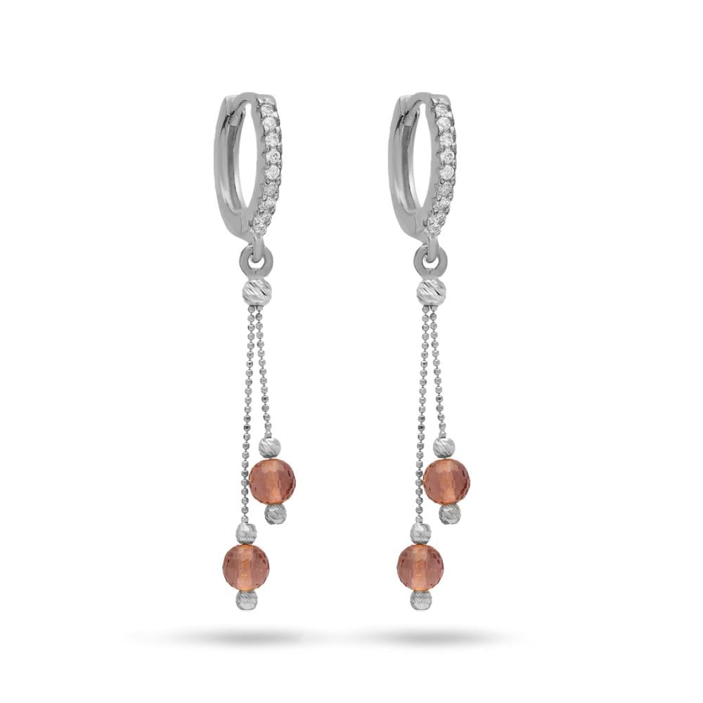 925 Ayar Gümüş Zultanit Taşlı Sallantılı Küpe