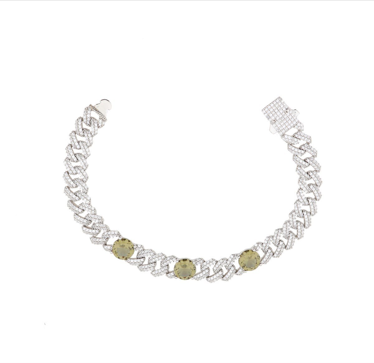 925 Ayar Gümüş Zultanit Taşlı Zincir Bileklik