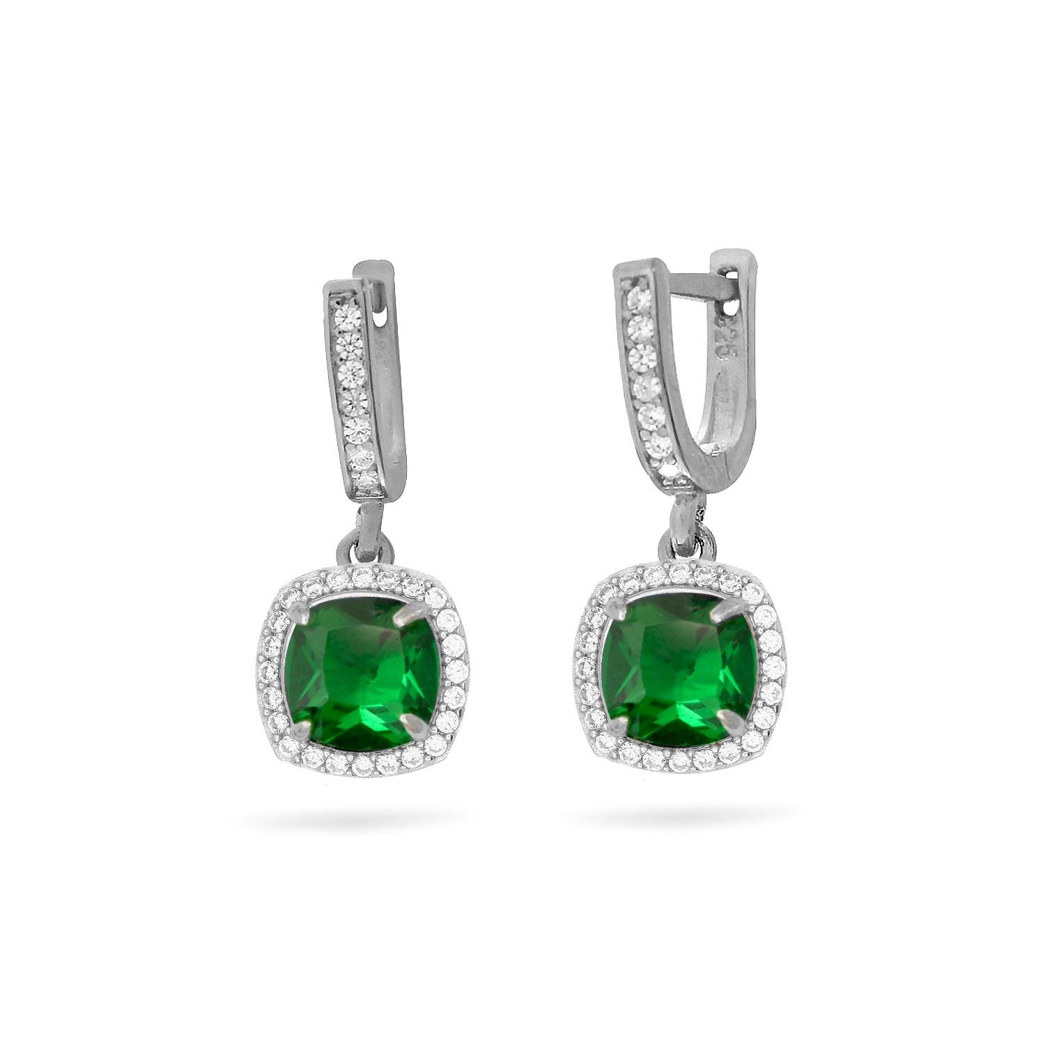 925 Ayar Gümüş Zümrüt Zirkon Takı Seti