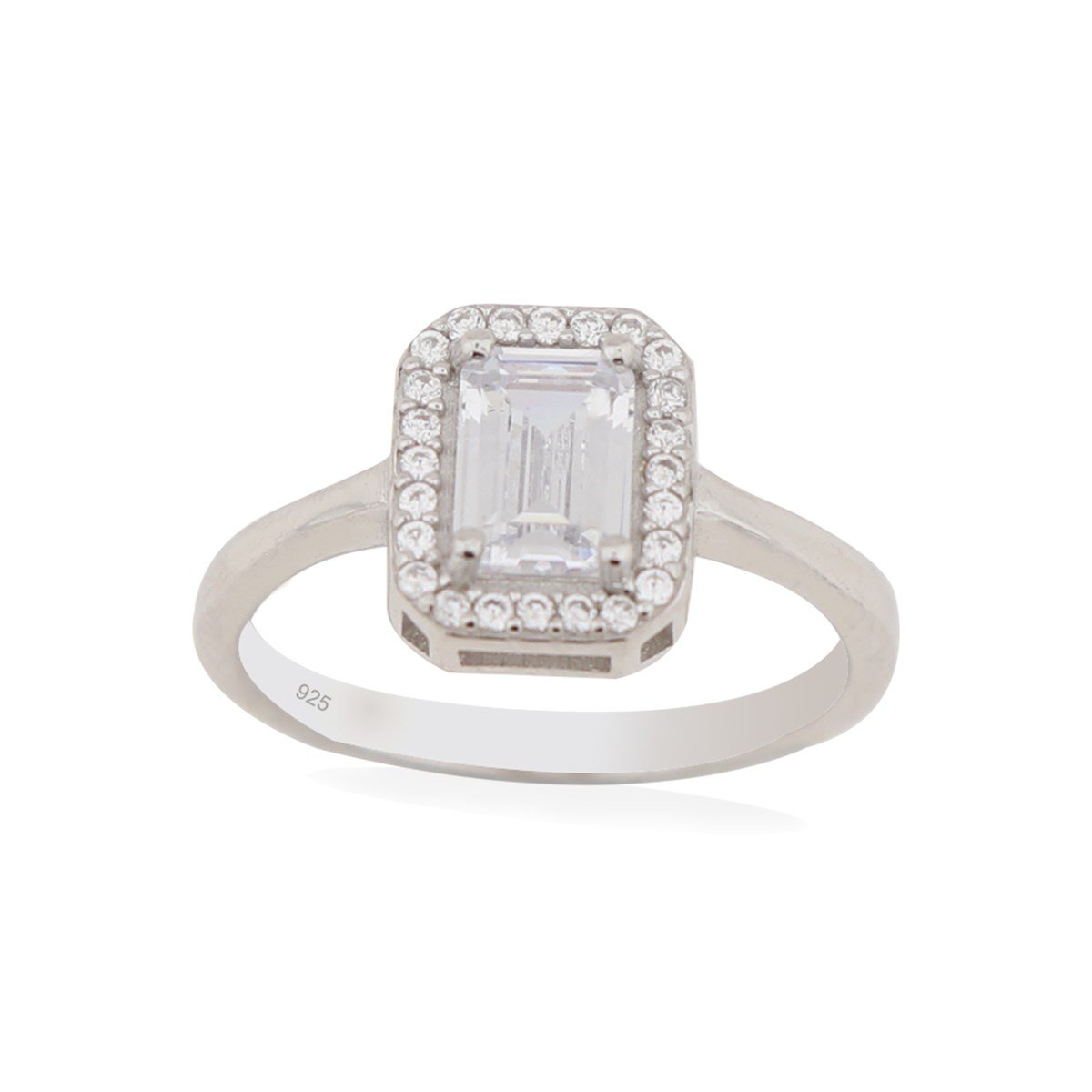 Zirkon Taşlı 925 Ayar Baget Yüzük