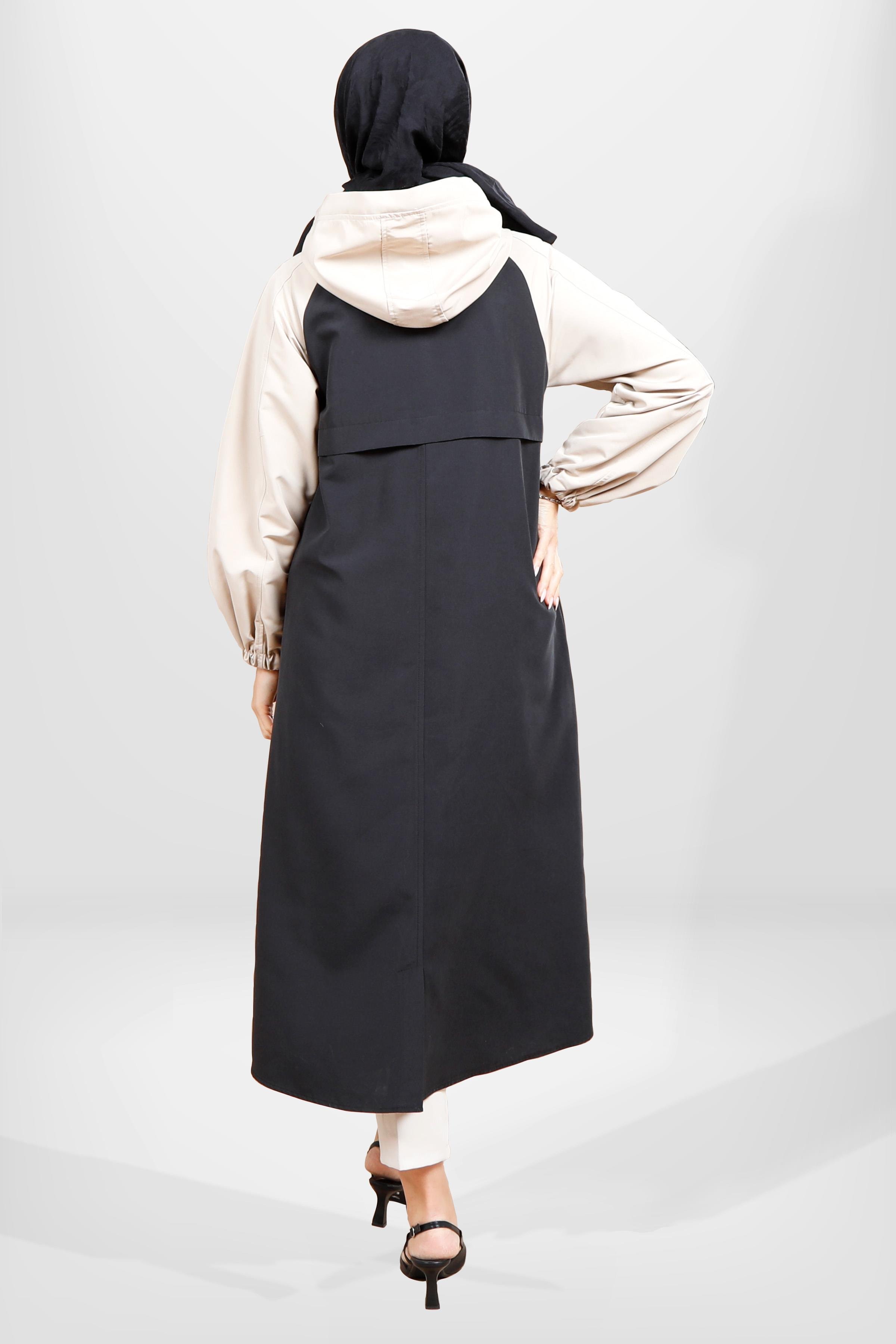 Beyza-3808 TRENÇ SİYAH