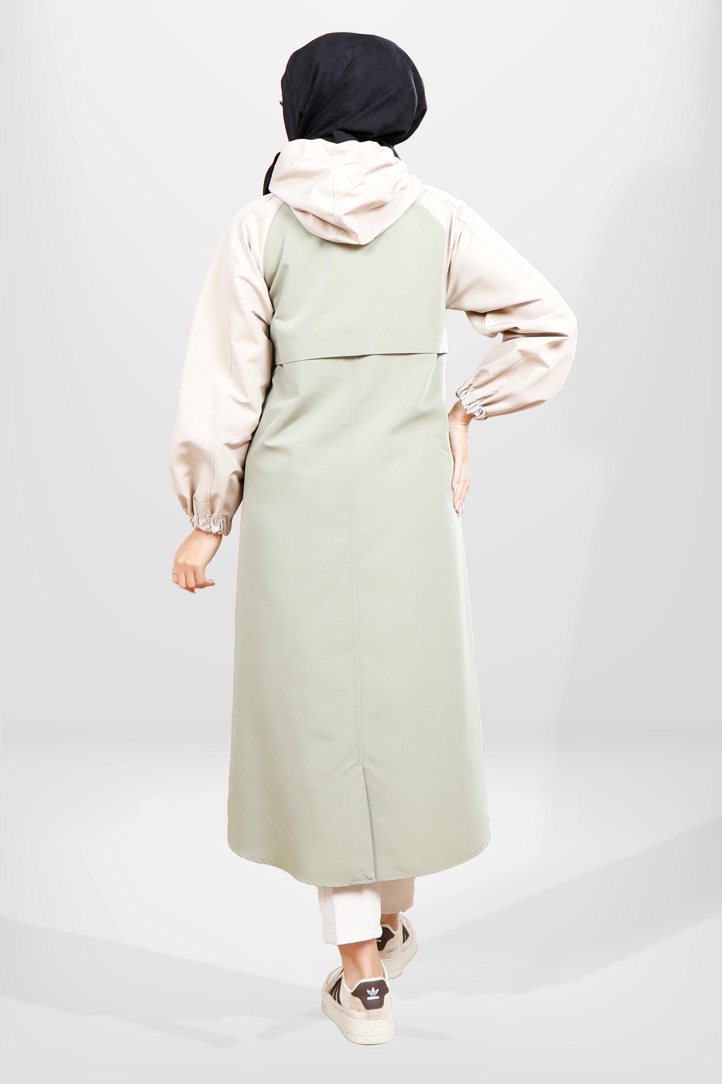 Beyza-3808 TRENÇ SU YEŞİLİ