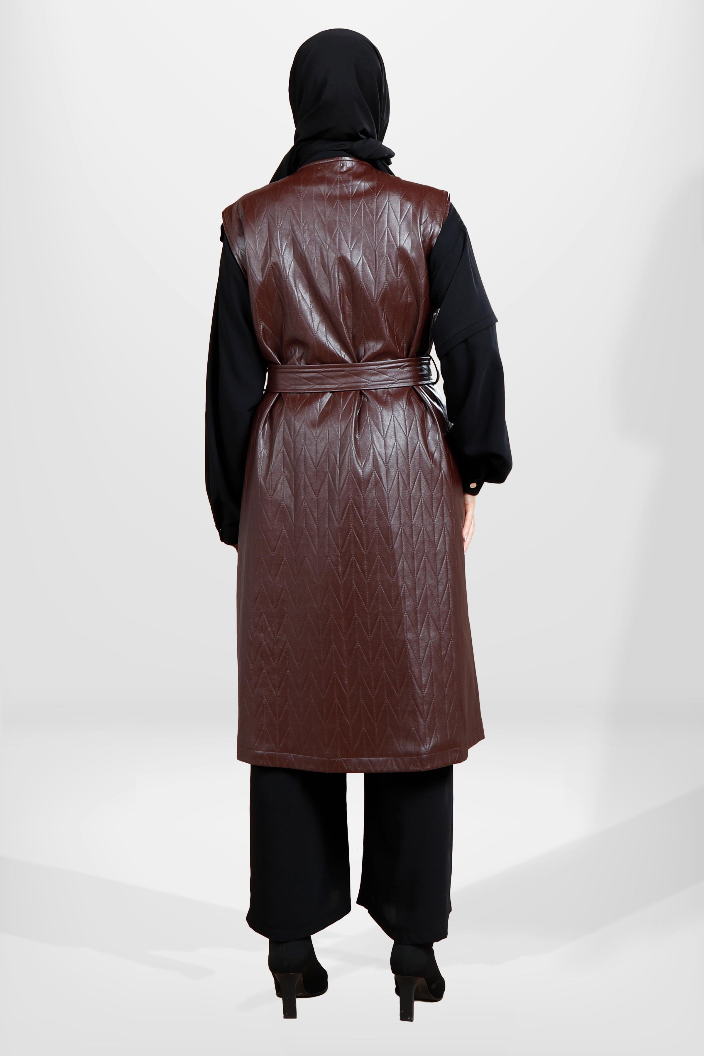 Beyza-3819 YELEK KAHVE