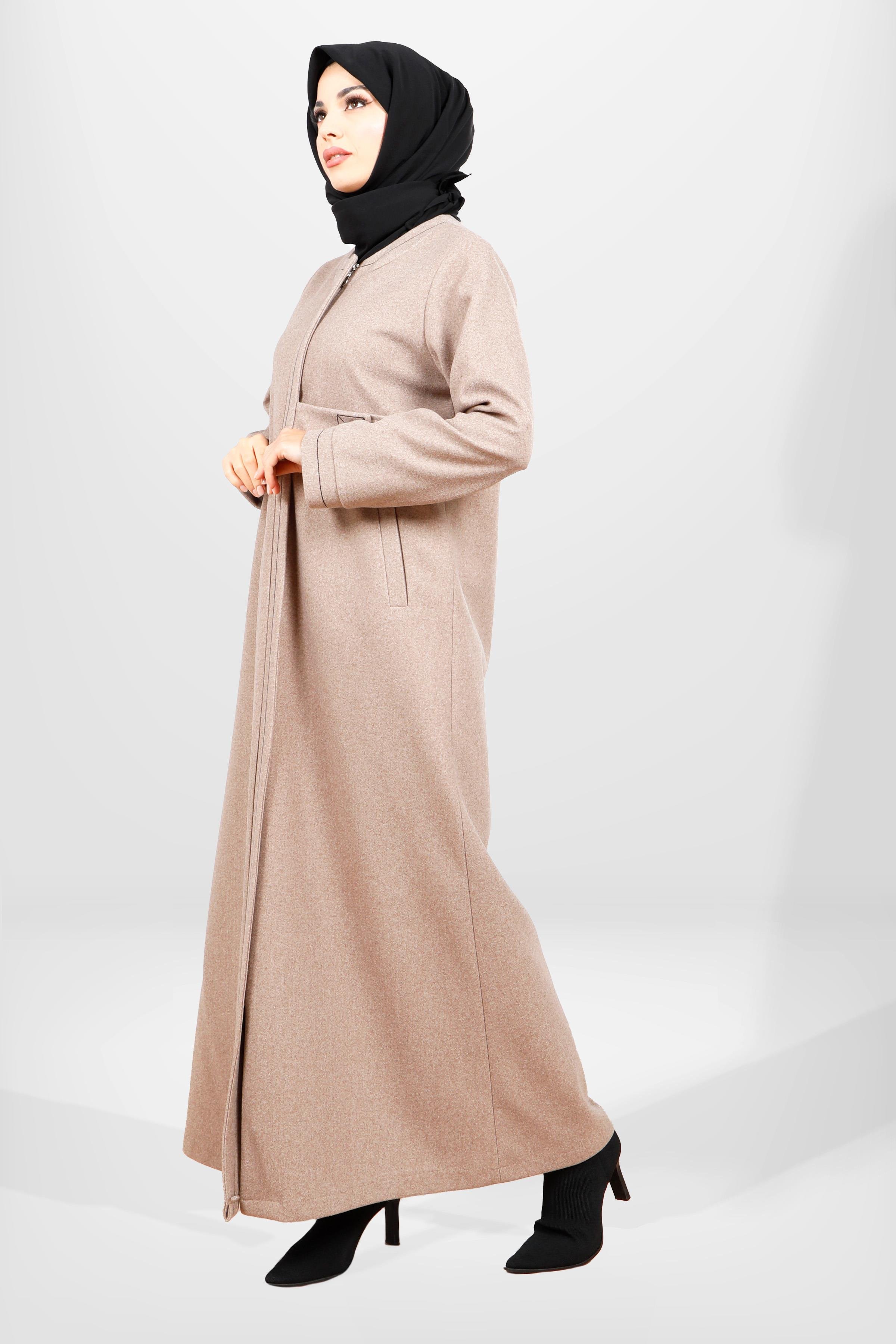 Beyza-3825 KAŞE MANTO VİZON