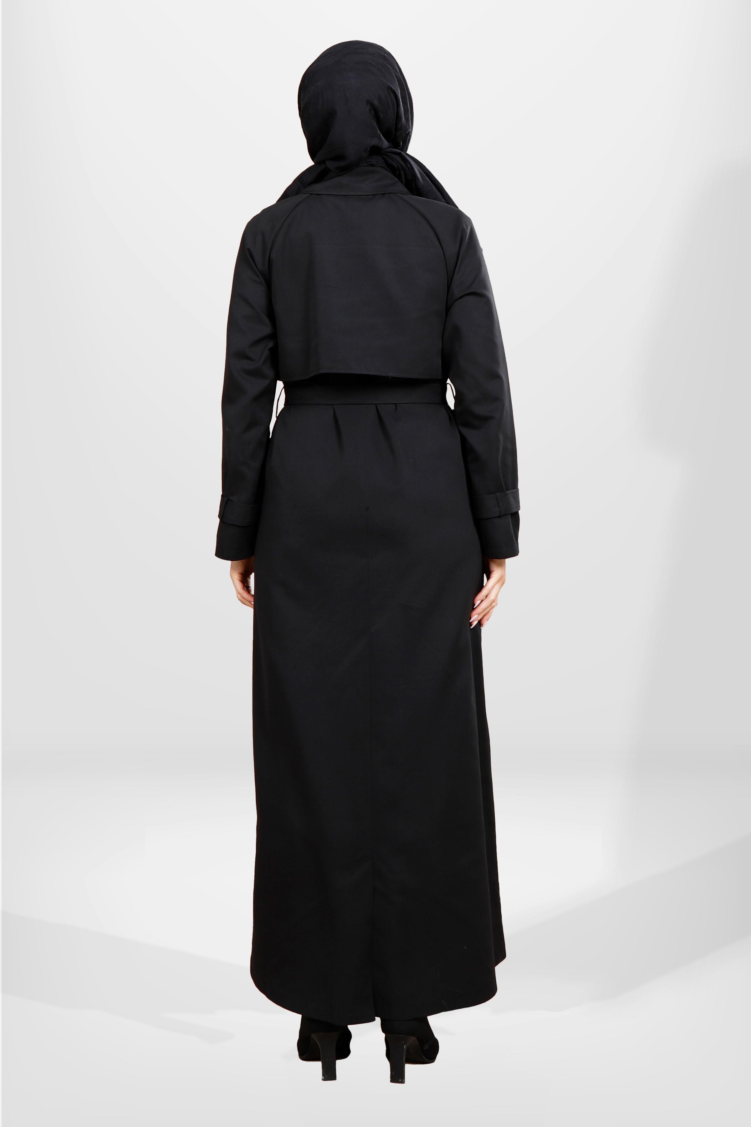 Beyza-3840 TRENÇKOT UZUN SİYAH