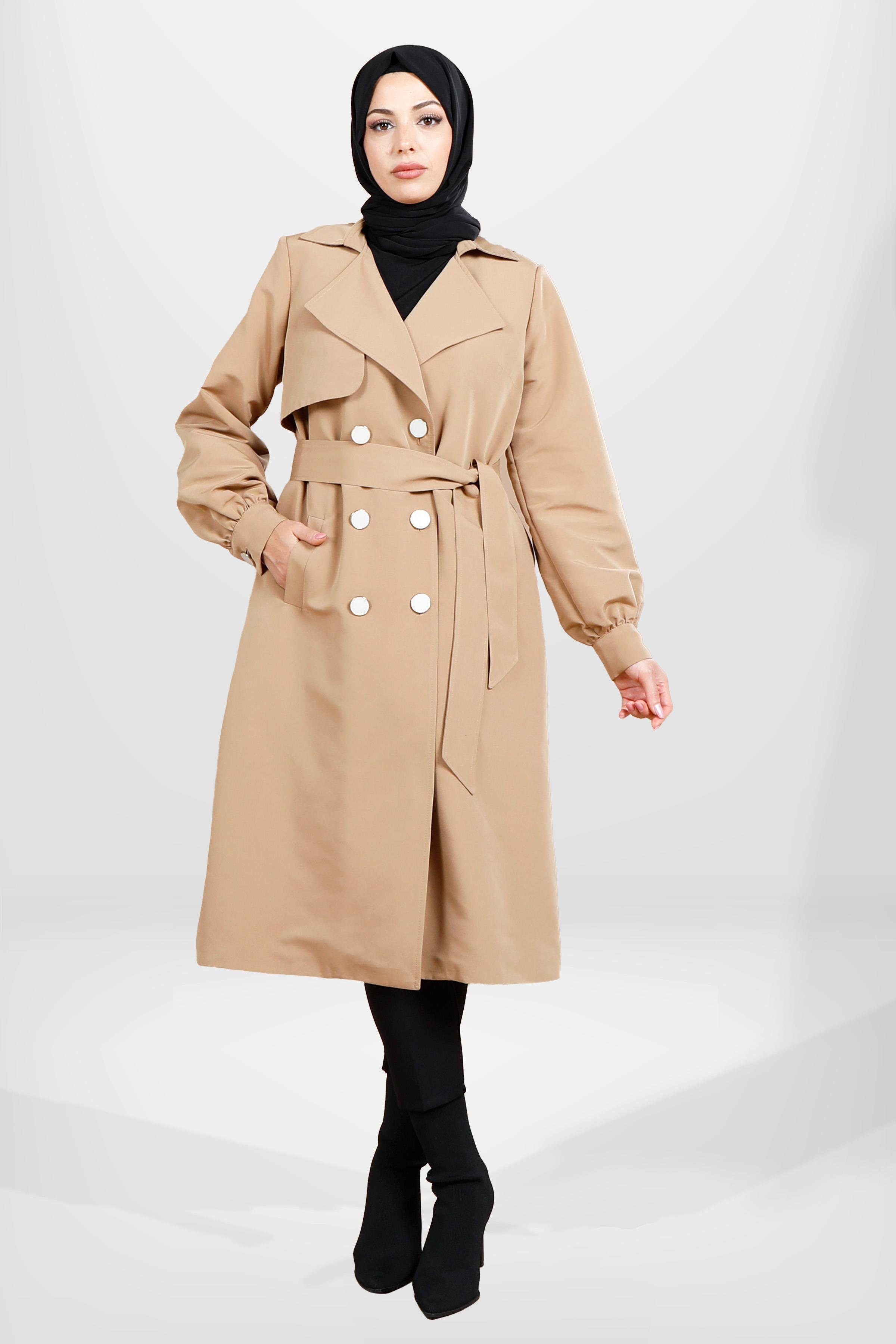 Beyza-3857 TRENÇKOT CAMEL