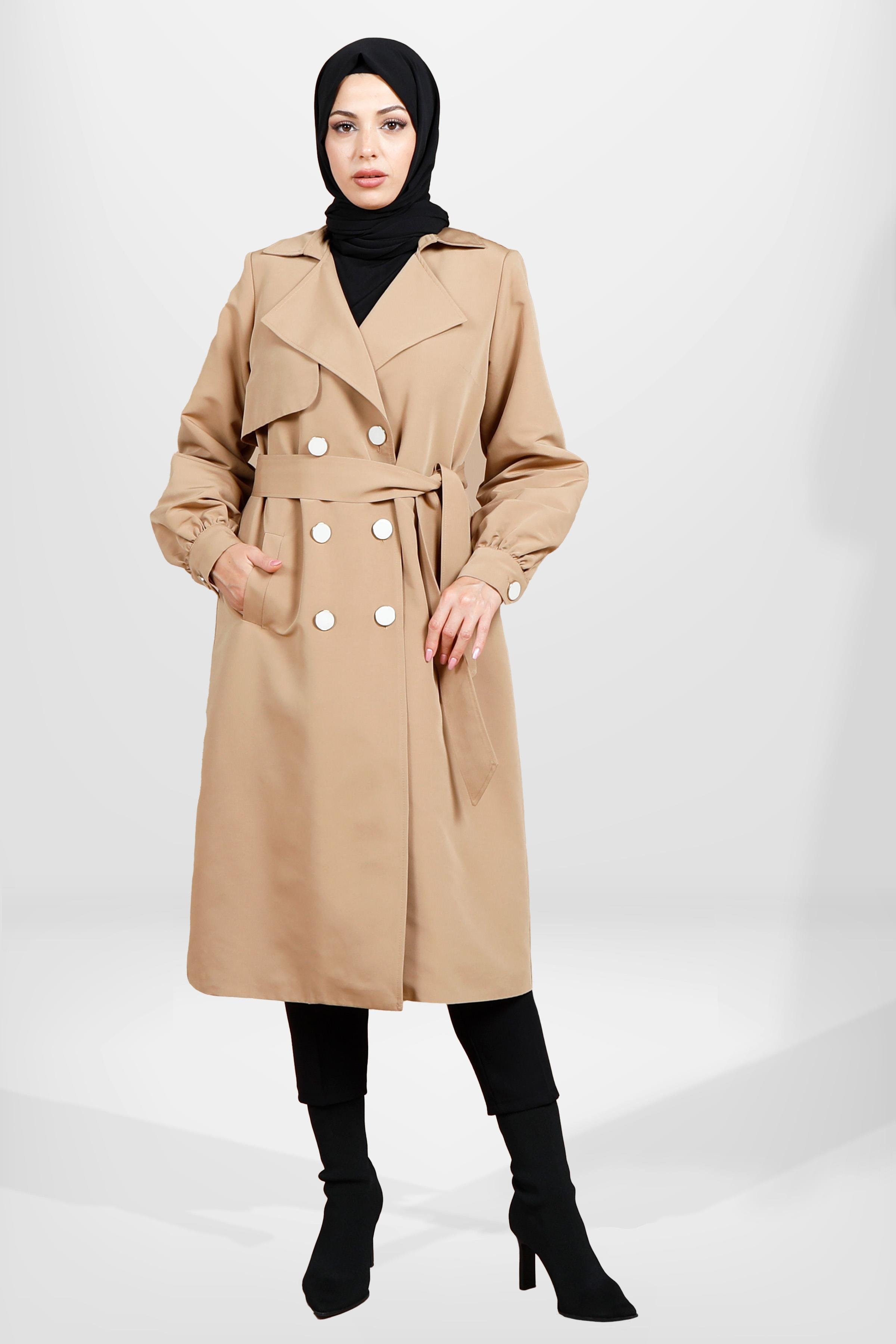 Beyza-3857 TRENÇKOT CAMEL