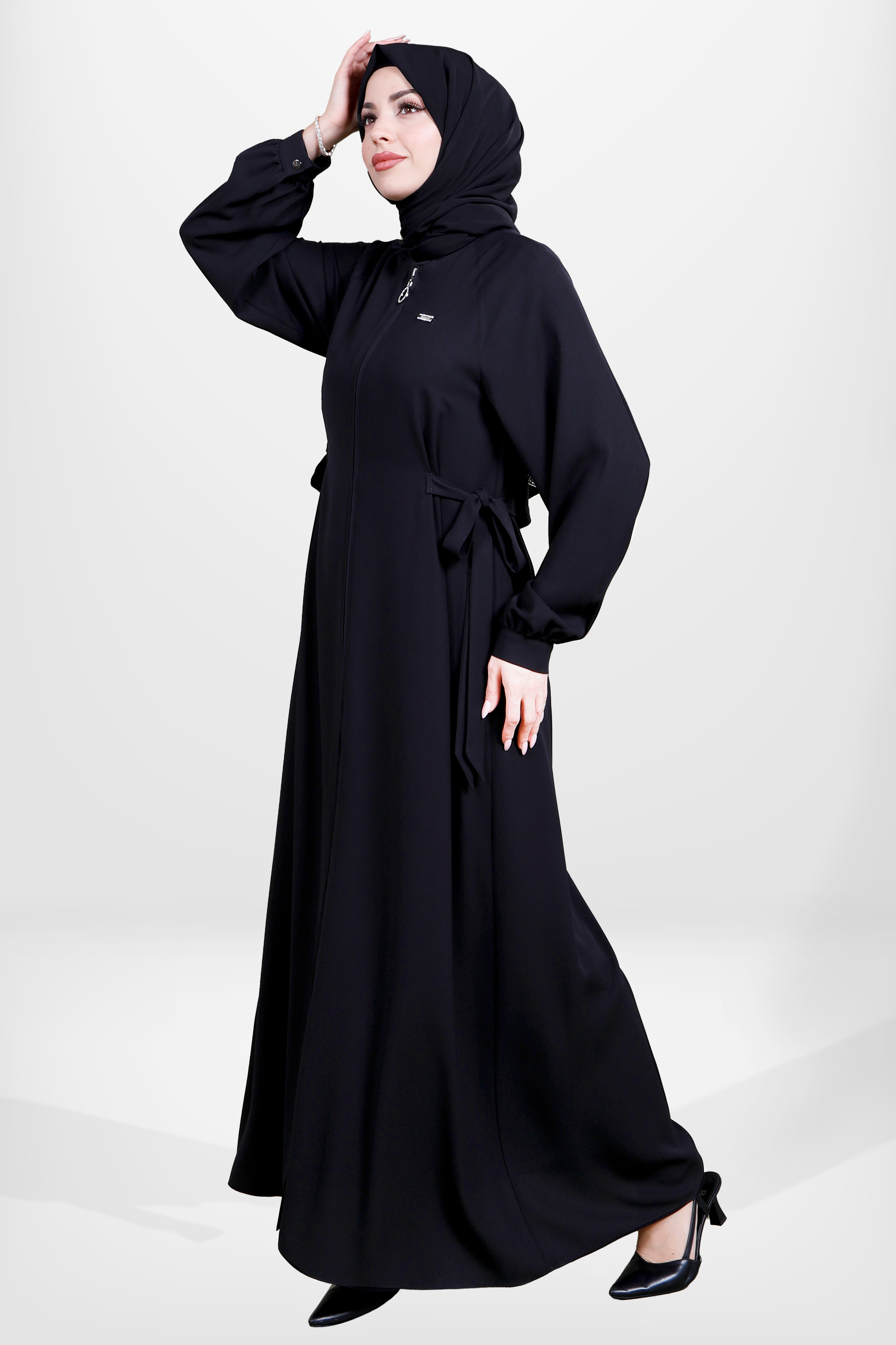 Beyza-3915 FERACE BAĞCIKLI SİYAH