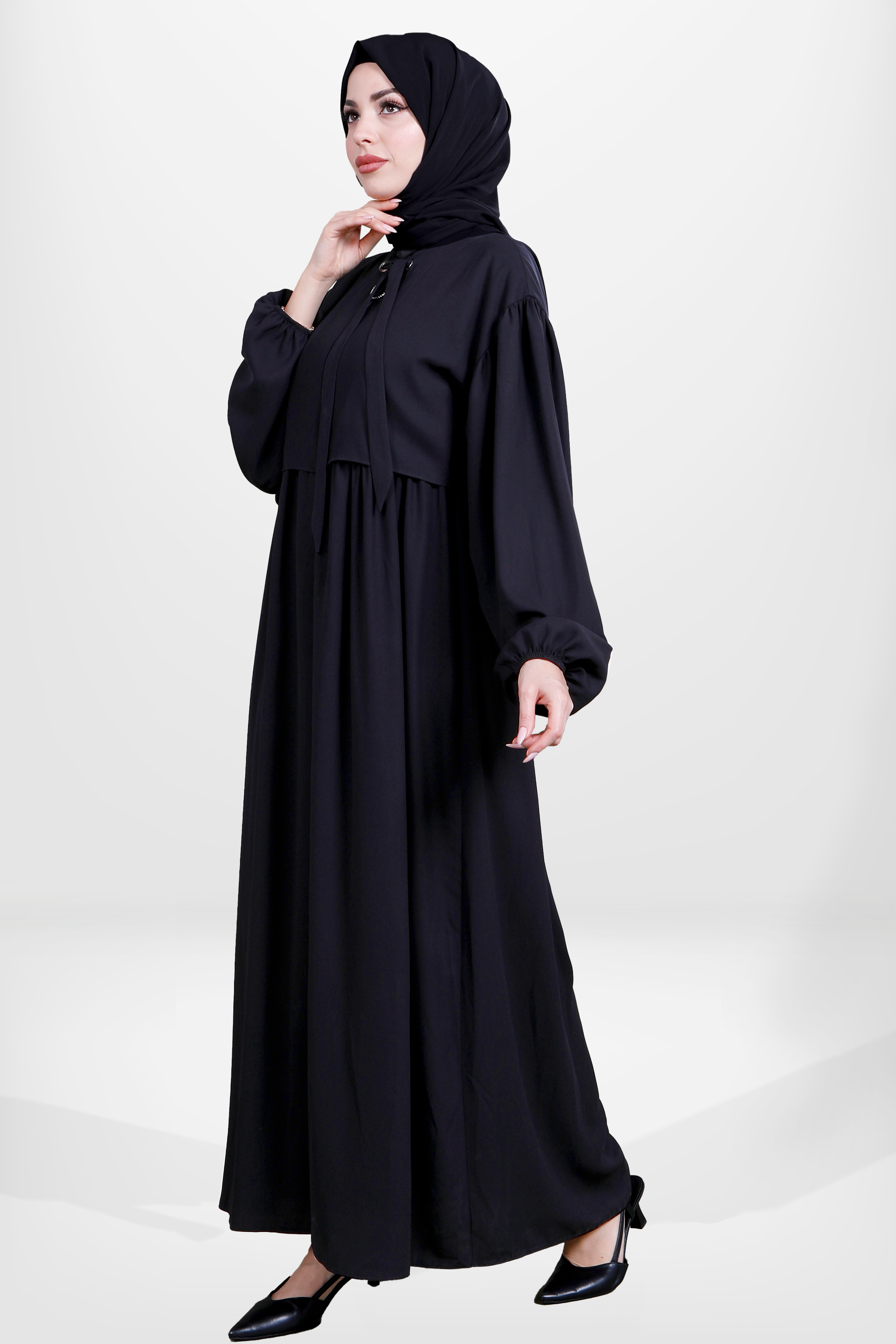 Beyza-3918 FERACE BOLEROLU SİYAH