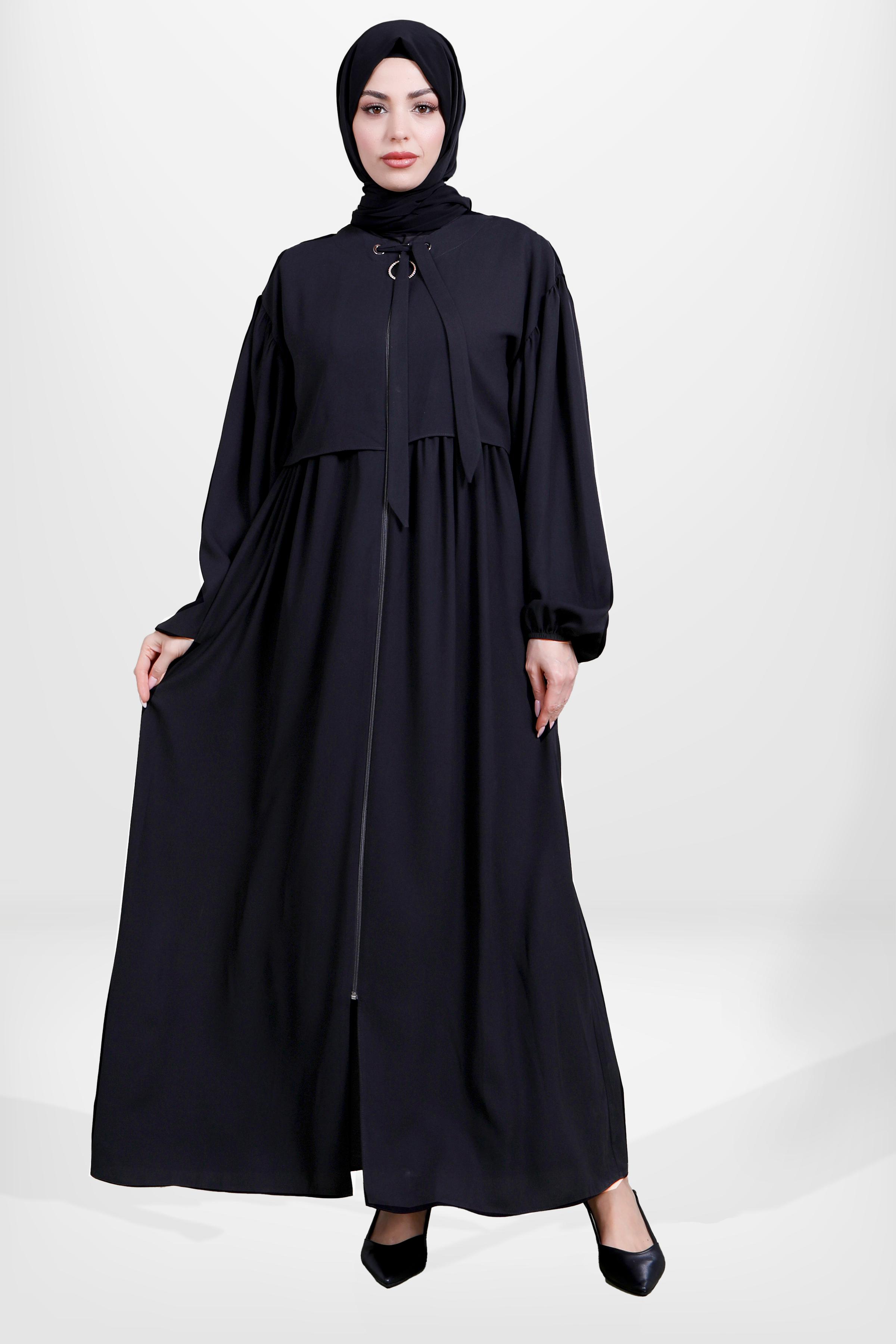 Beyza-3918 FERACE BOLEROLU SİYAH