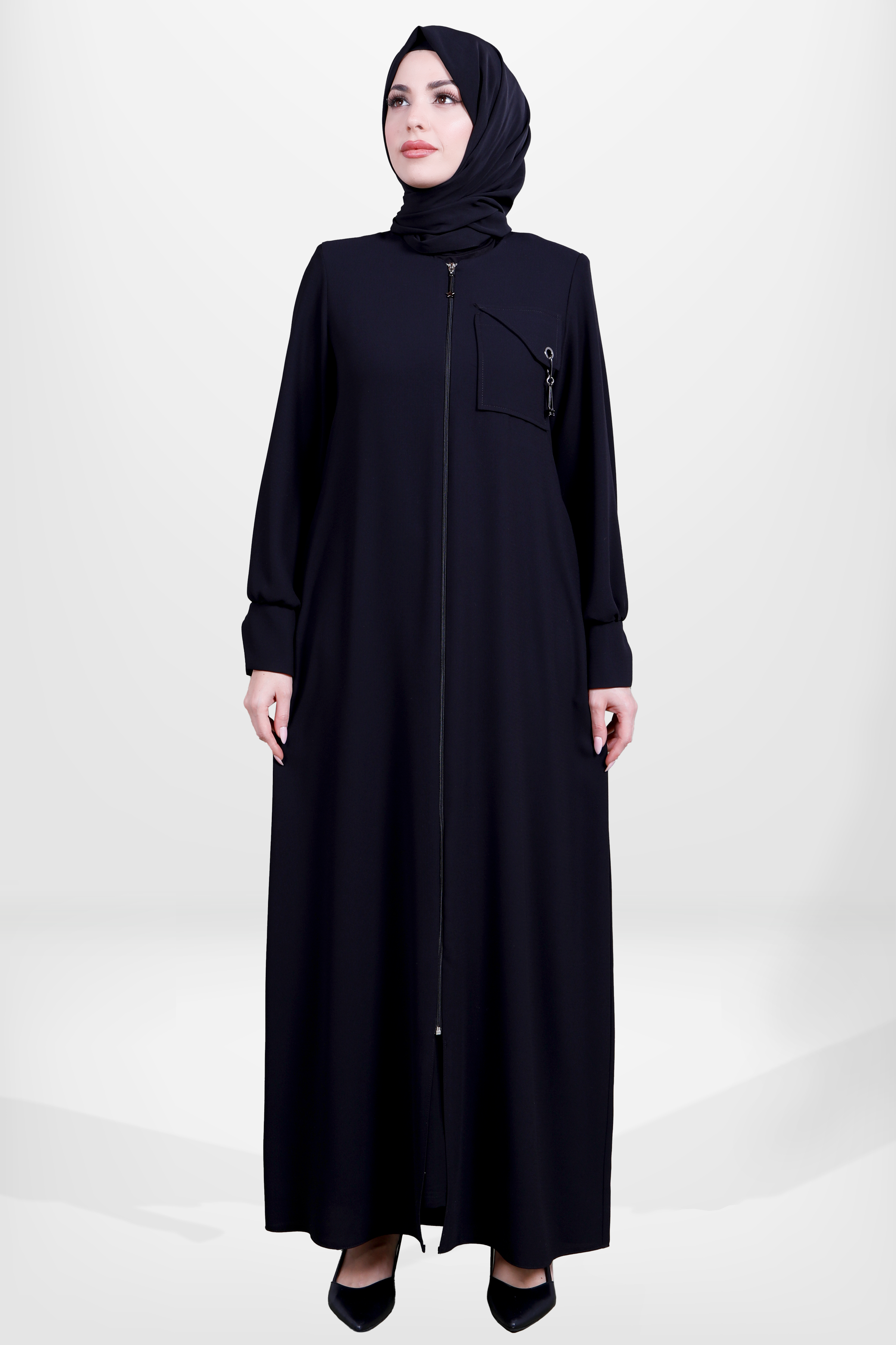 Beyza-3924 FERACE MANŞETLİ SİYAH