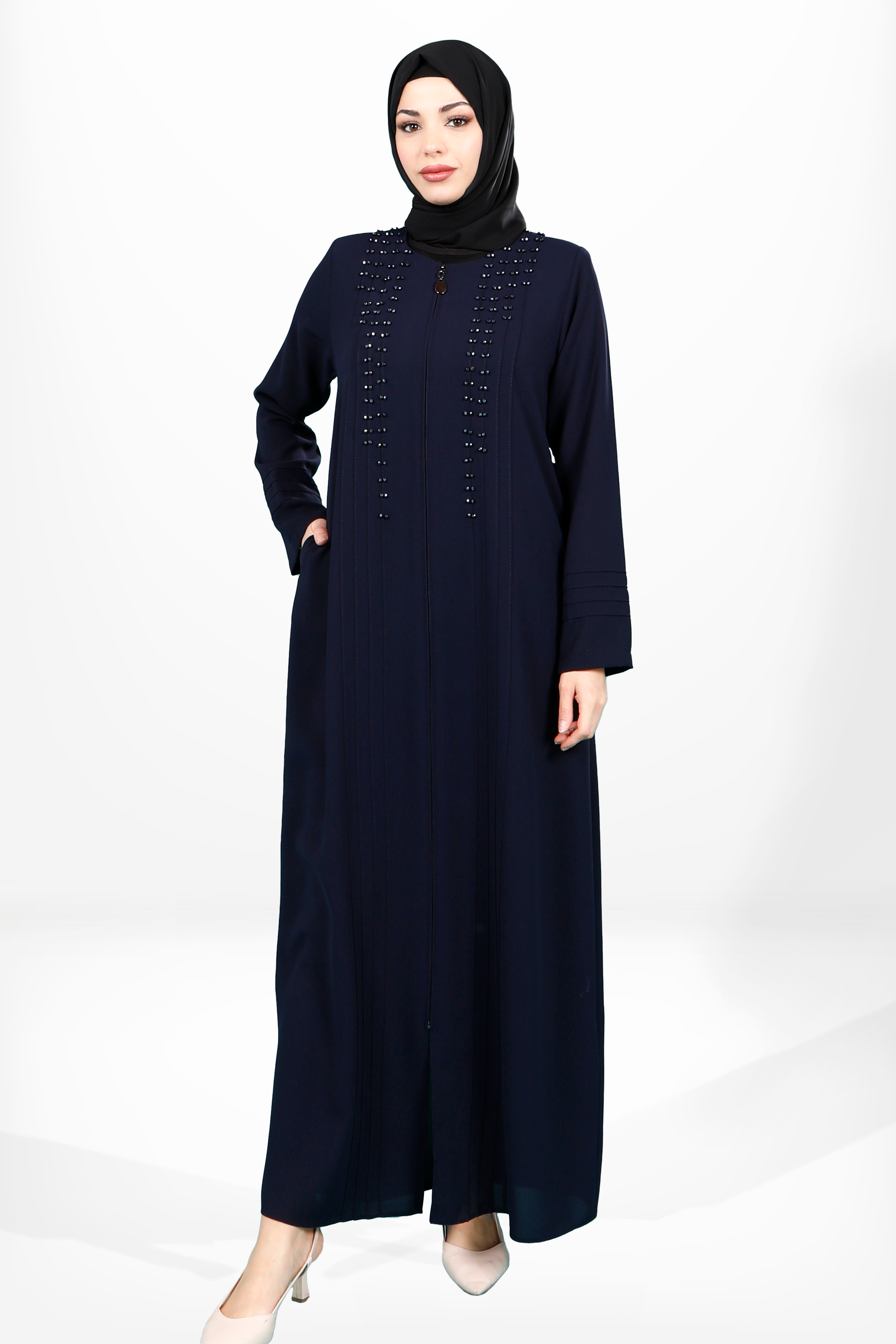 Beyza-3955 FERACE BONCUKLU LACİVERT