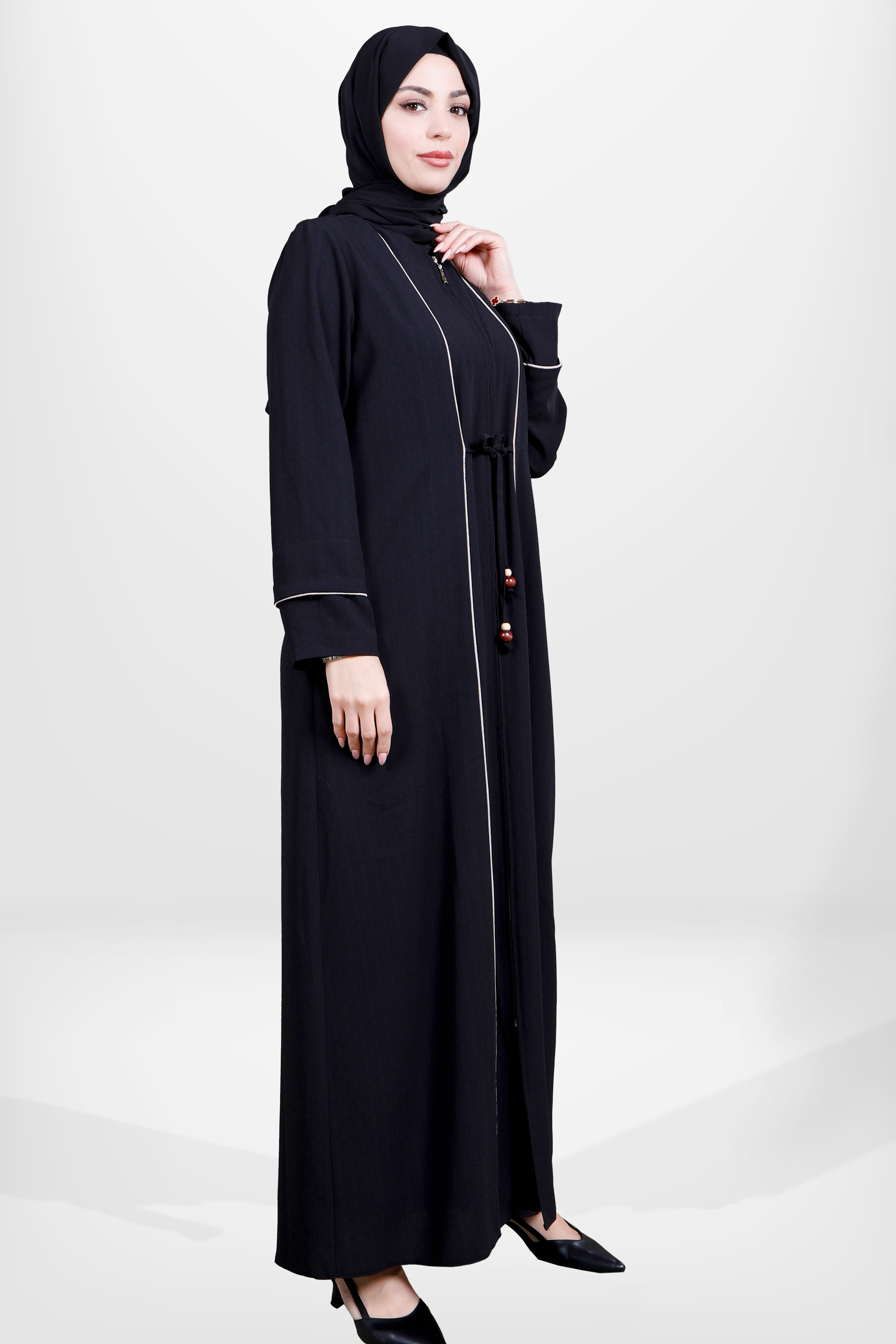 Beyza-3967 FERACE BAĞCIKLI SİYAH