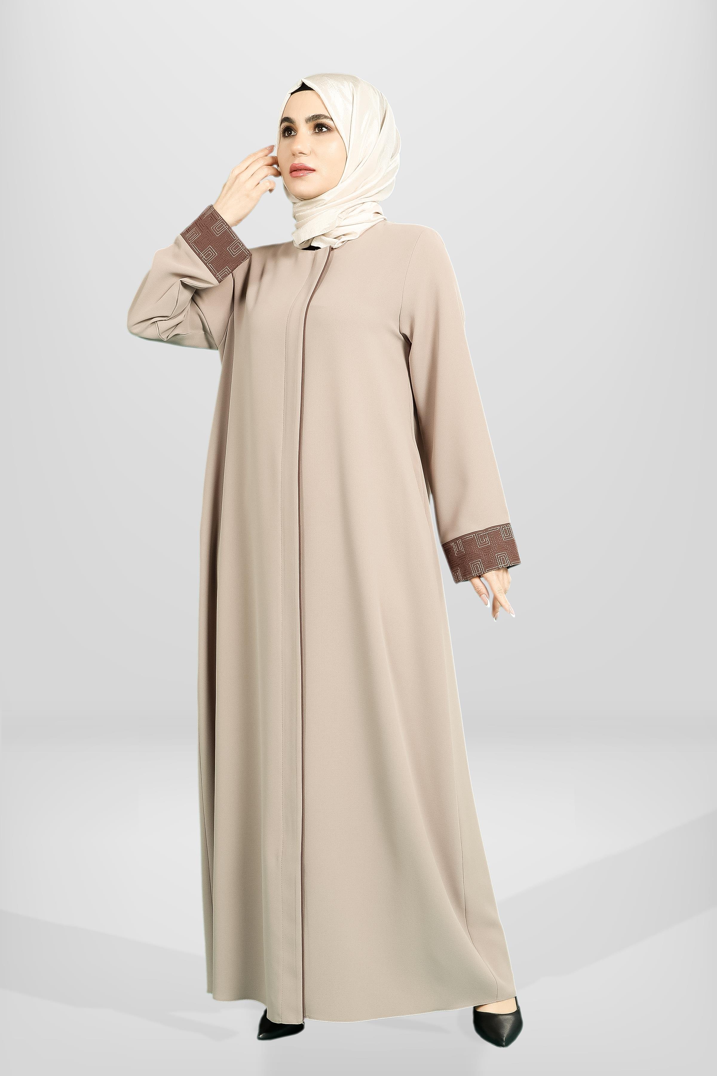 Beyza-3972 FERACE MANŞETLİ BEJ