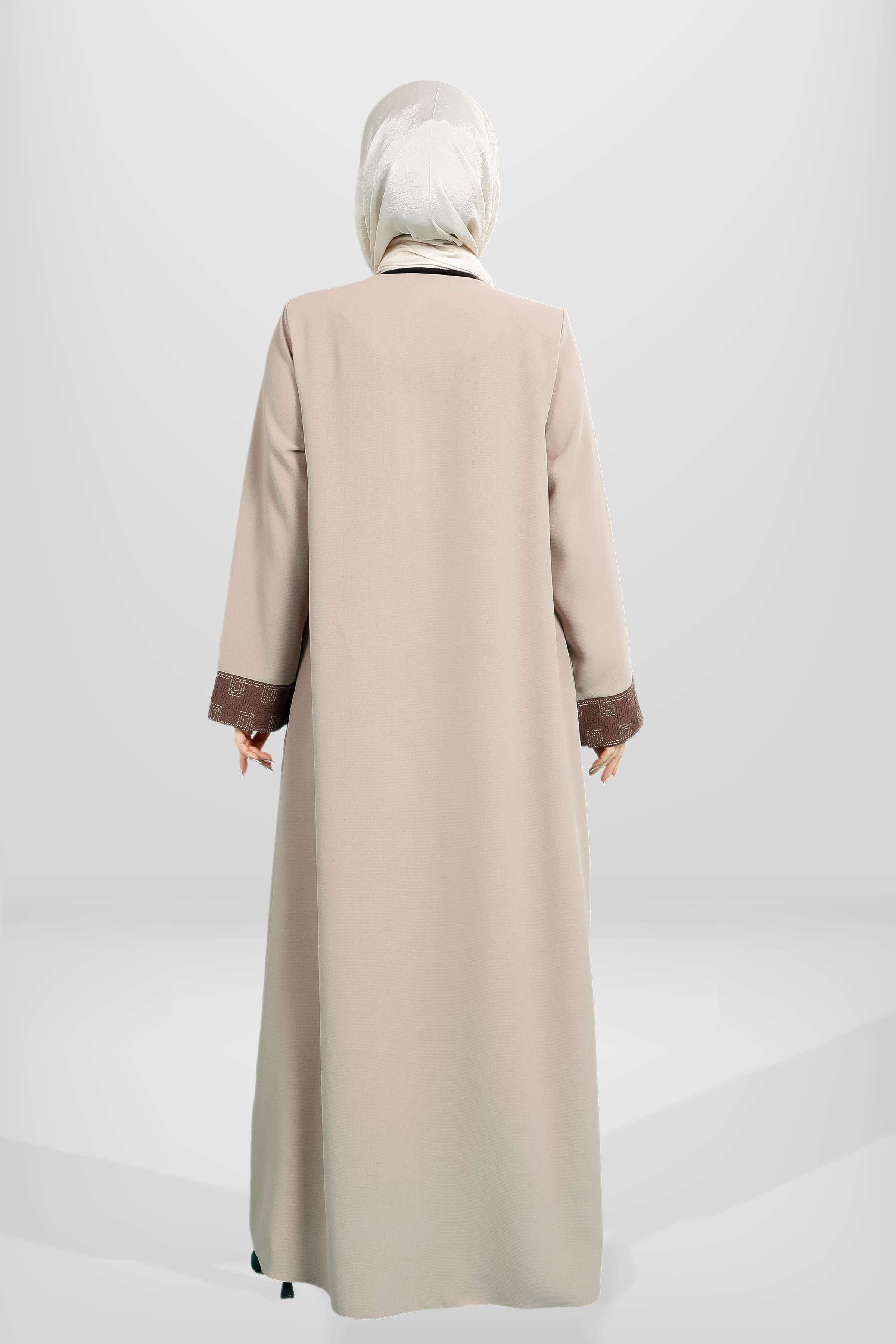 Beyza-3972 FERACE MANŞETLİ BEJ