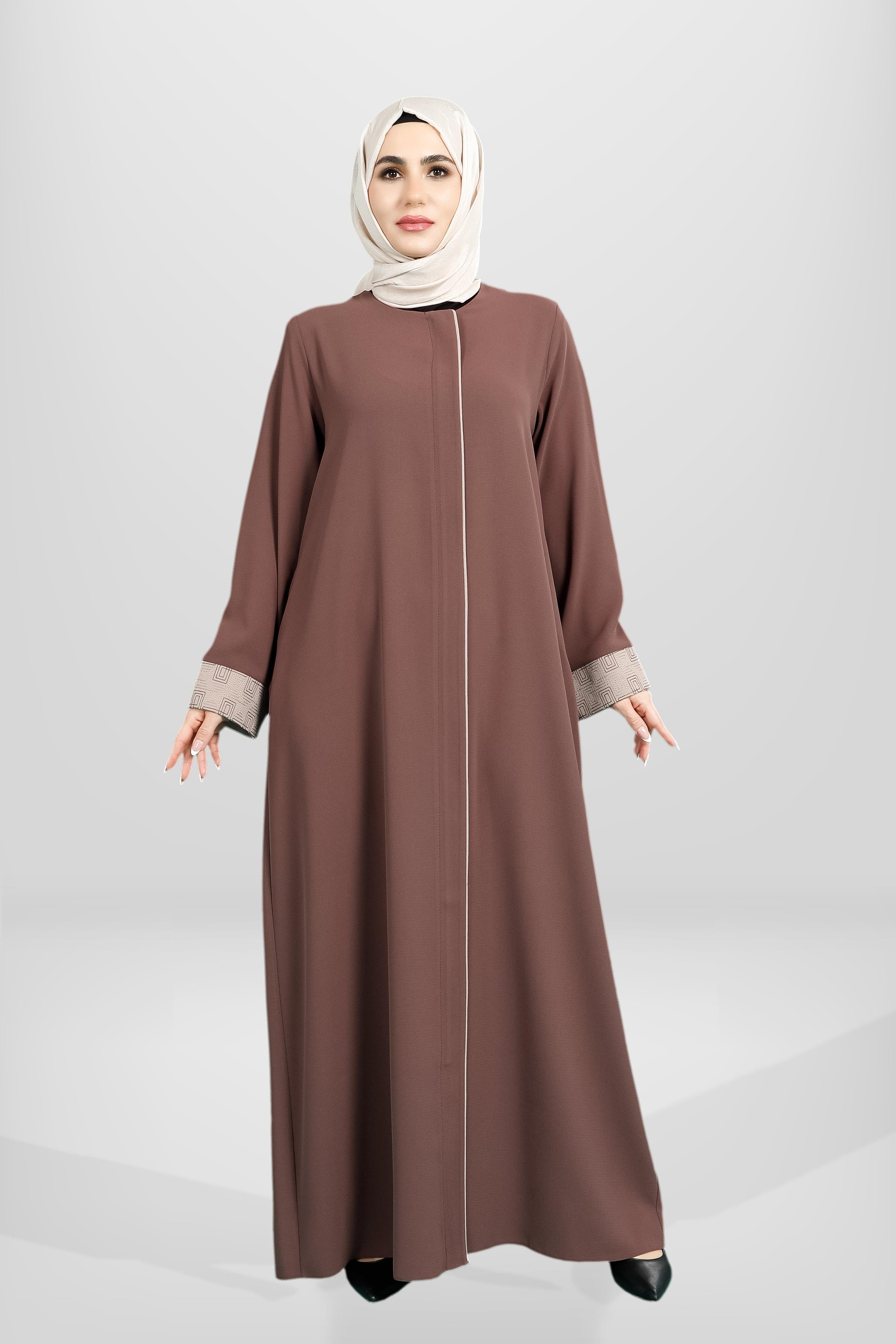 Beyza-3972 FERACE MANŞETLİ KAHVE