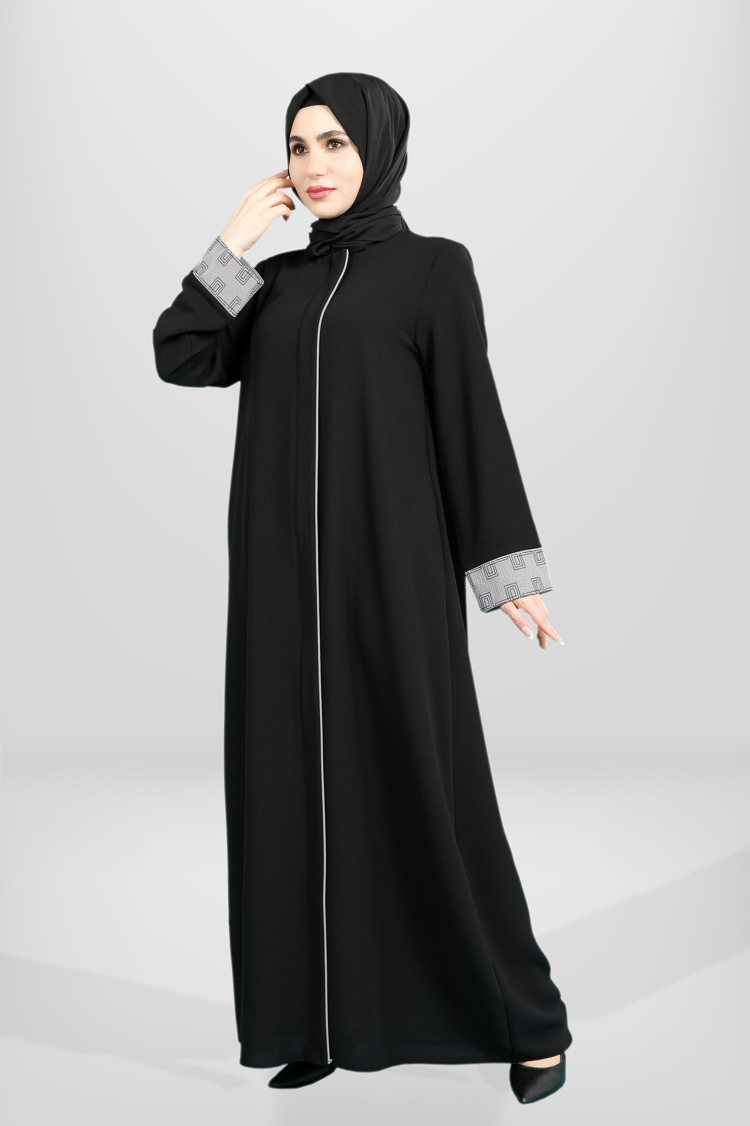 Beyza-3972 FERACE MANŞETLİ SİYAH