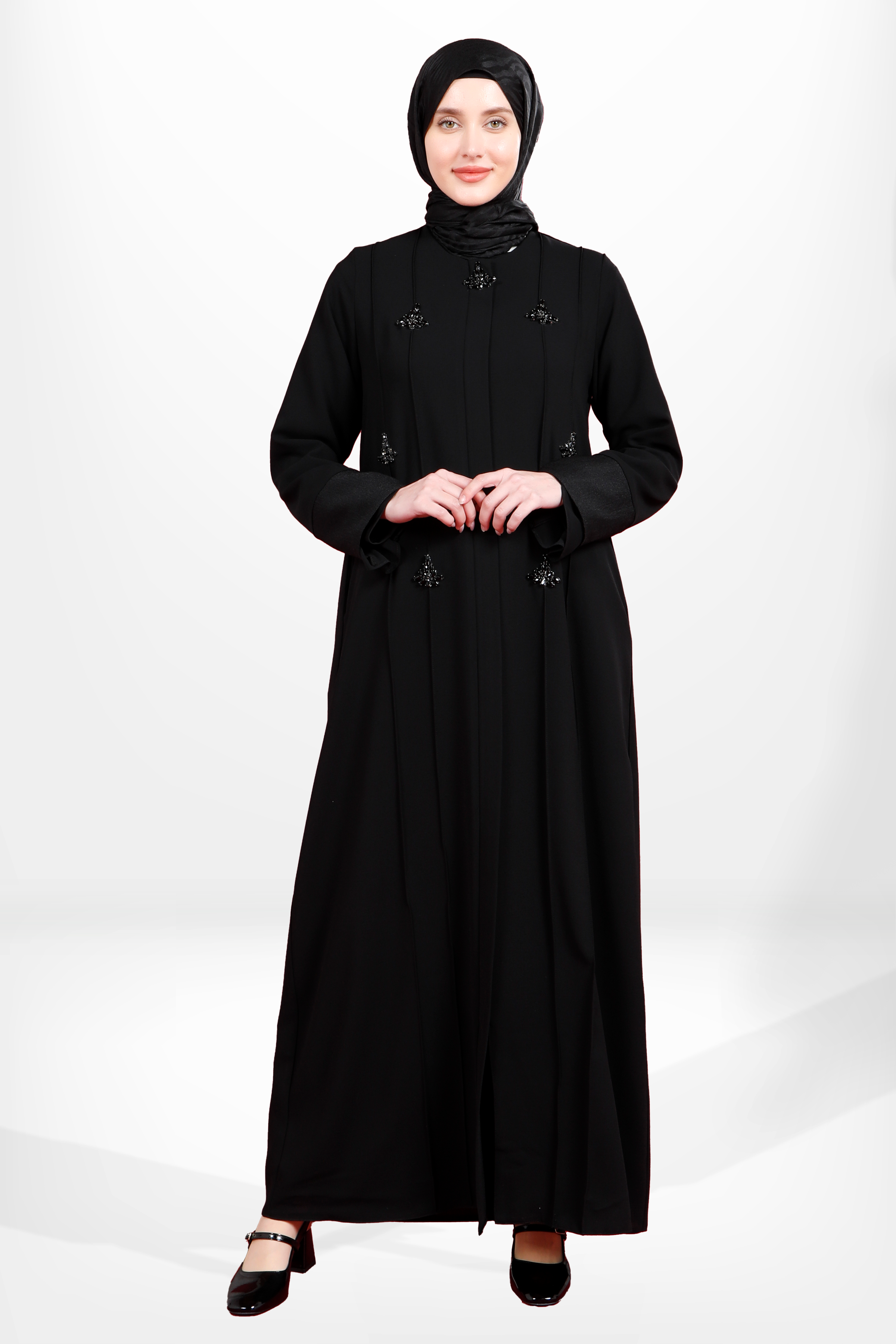 Beyza-3976 FERACE TAŞLI SİYAH