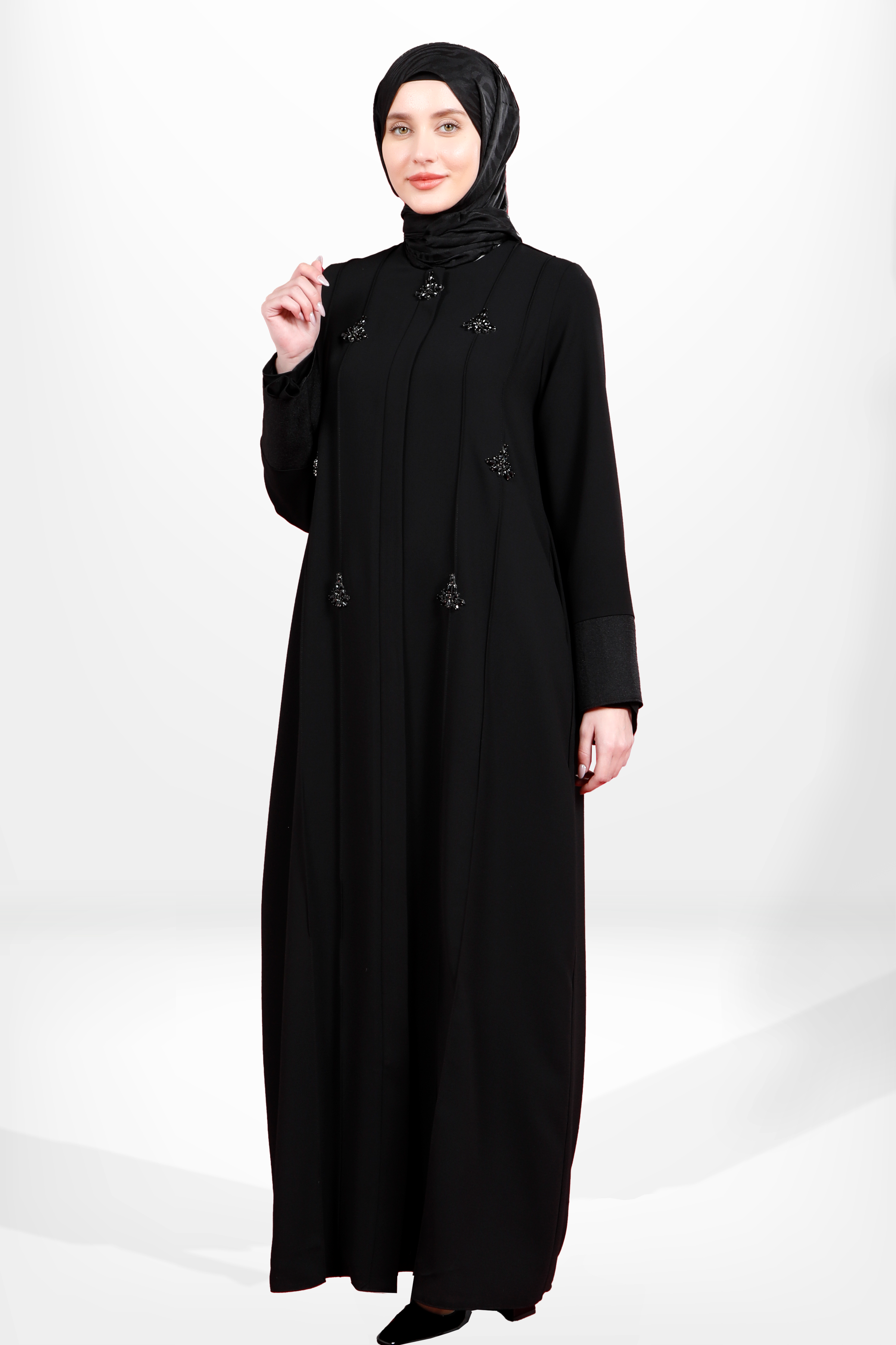 Beyza-3976 FERACE TAŞLI SİYAH