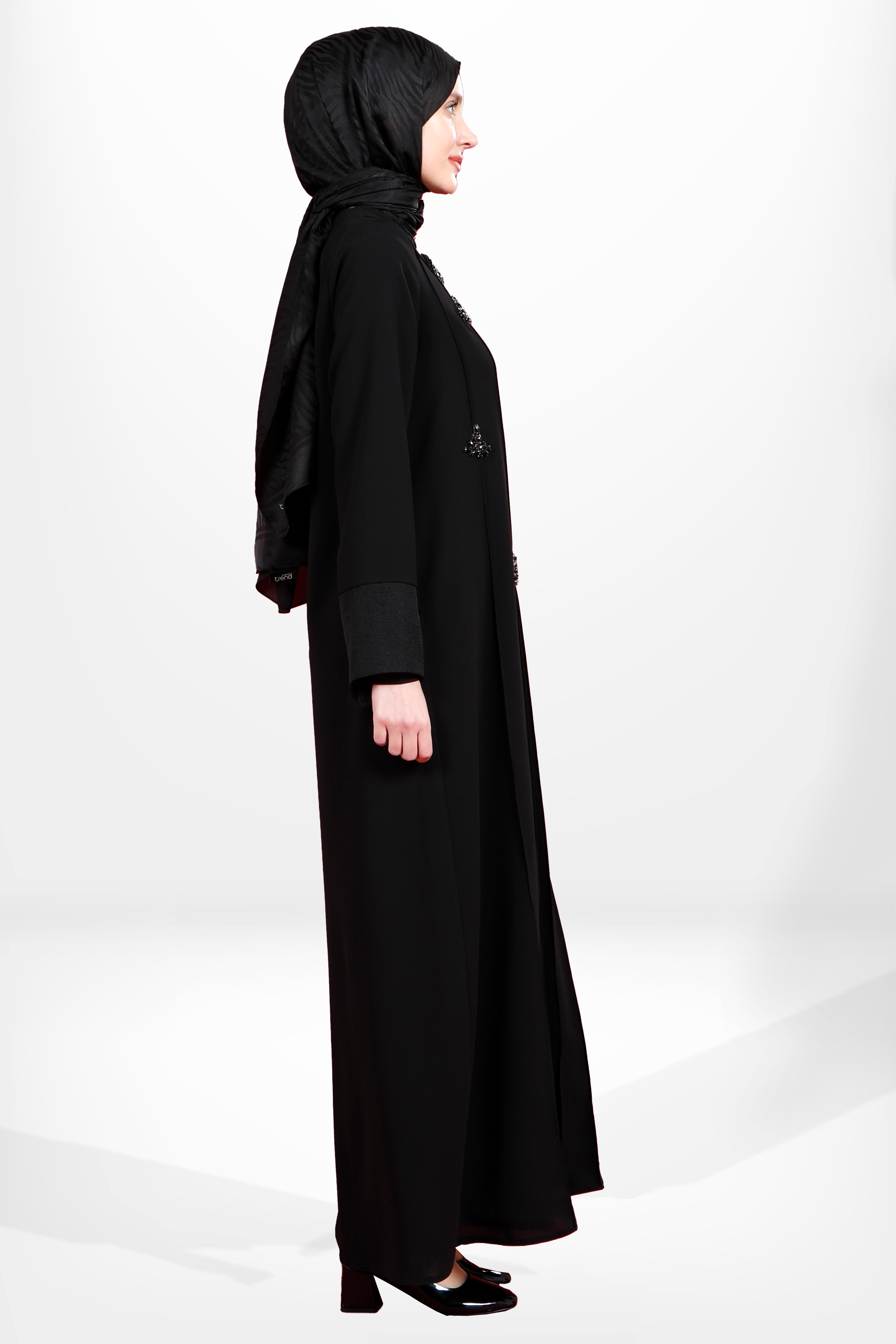 Beyza-3976 FERACE TAŞLI SİYAH