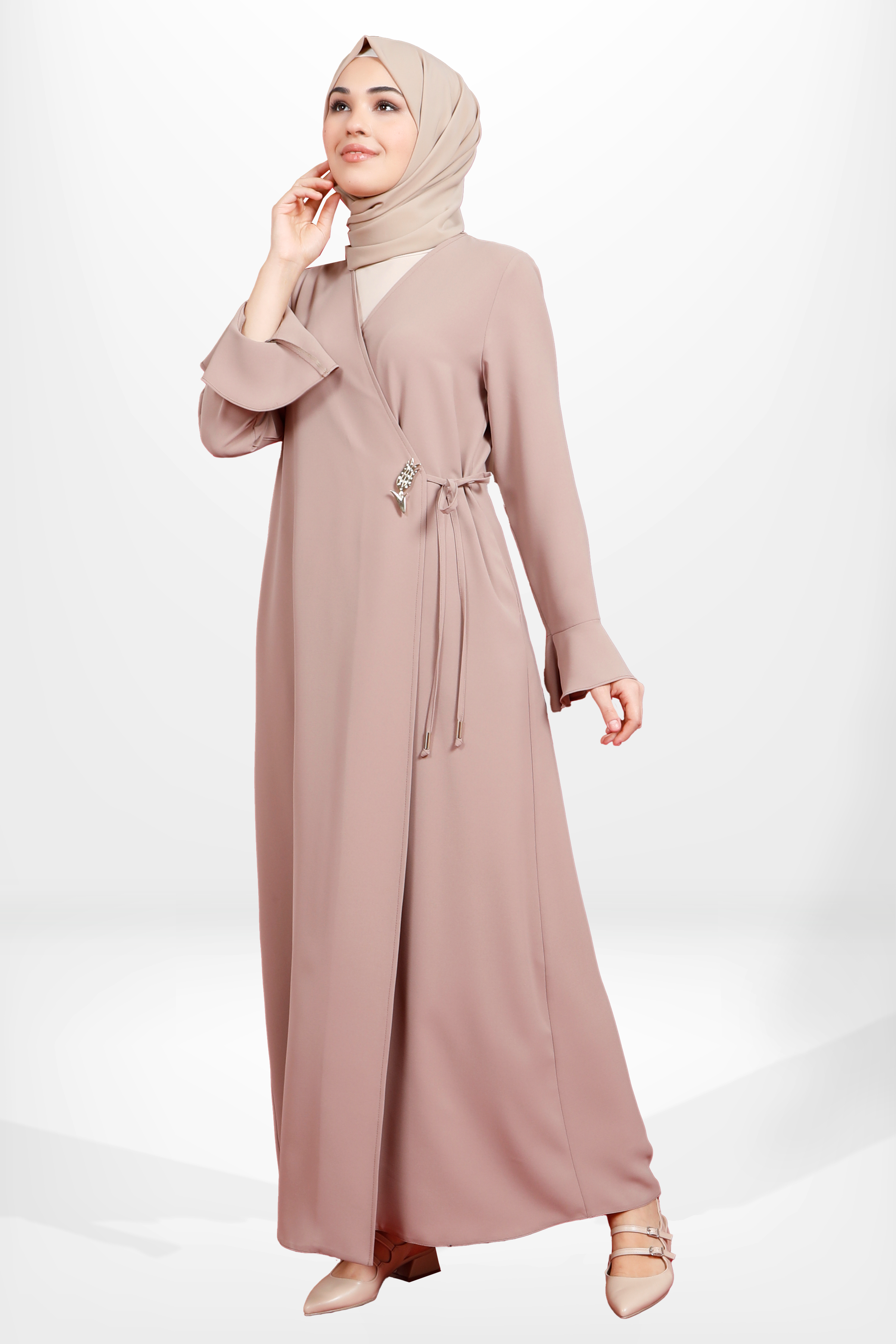 Beyza-3979 ABAYA YANDAN BAĞLAMALI VİZON