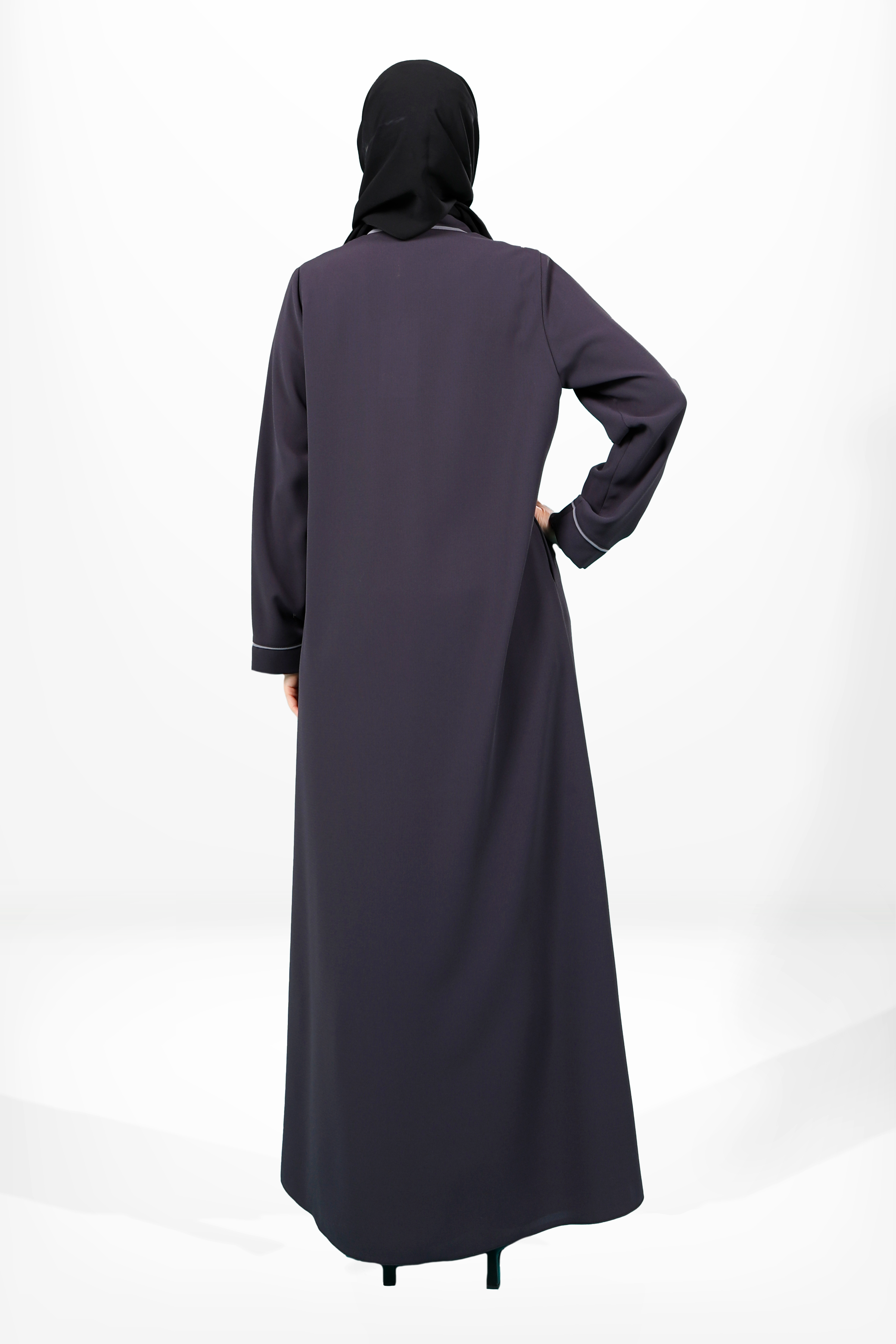 Beyza-3983 ABAYA İKİLİ TAKIM FÜME