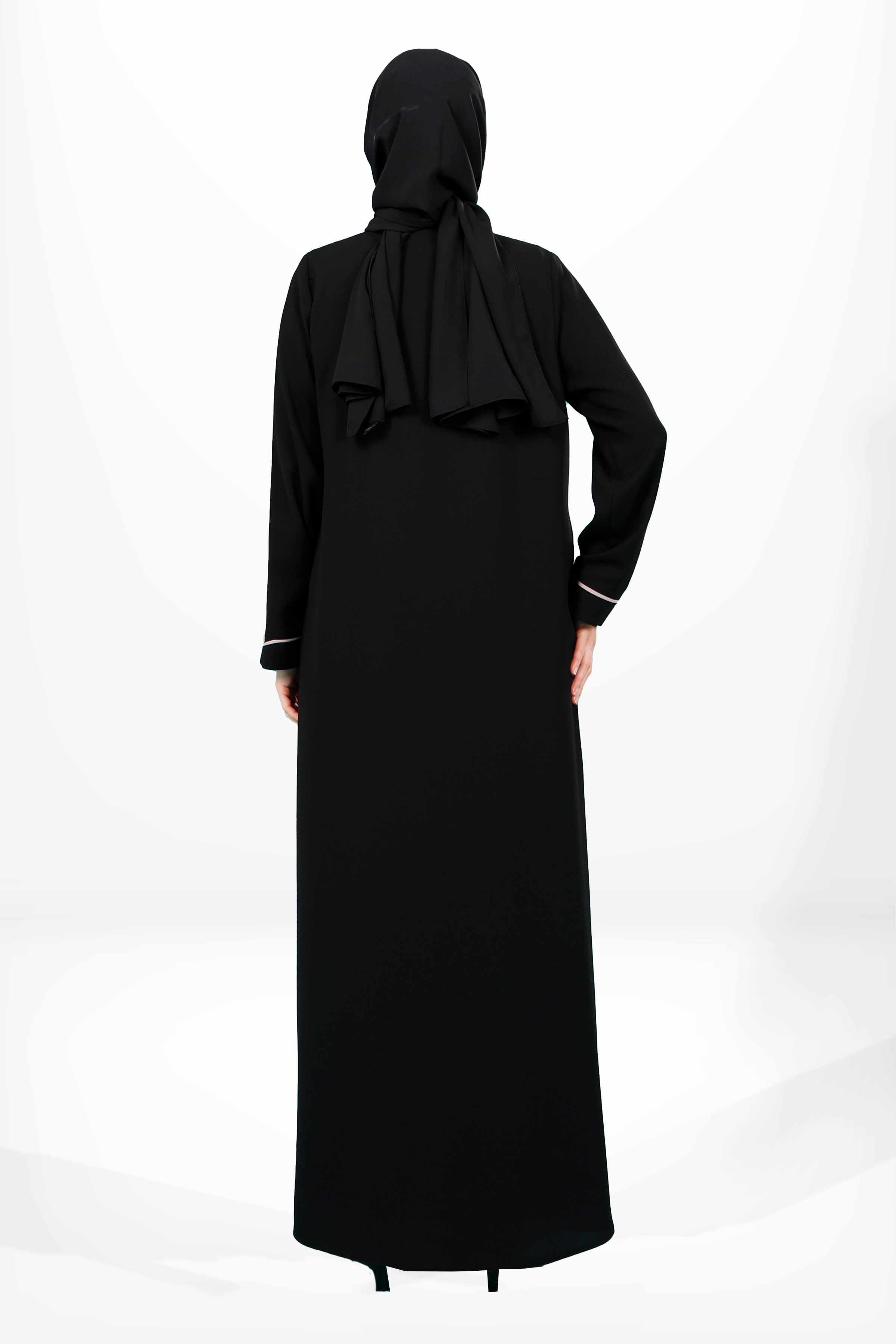 Beyza-3983 ABAYA İKİLİ TAKIM SİYAH