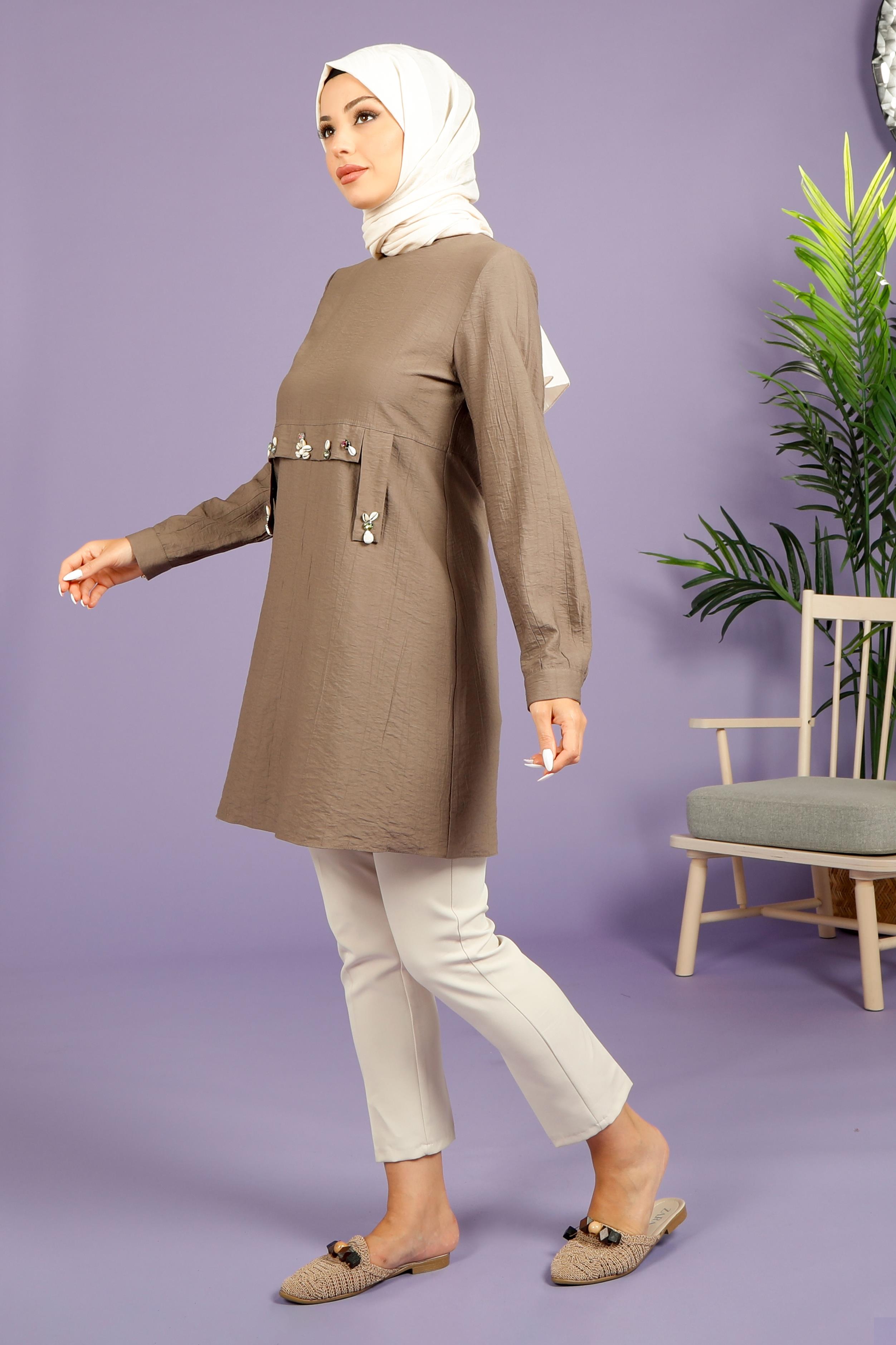 Beyza-4037 TUNİK KAPUÇİNO