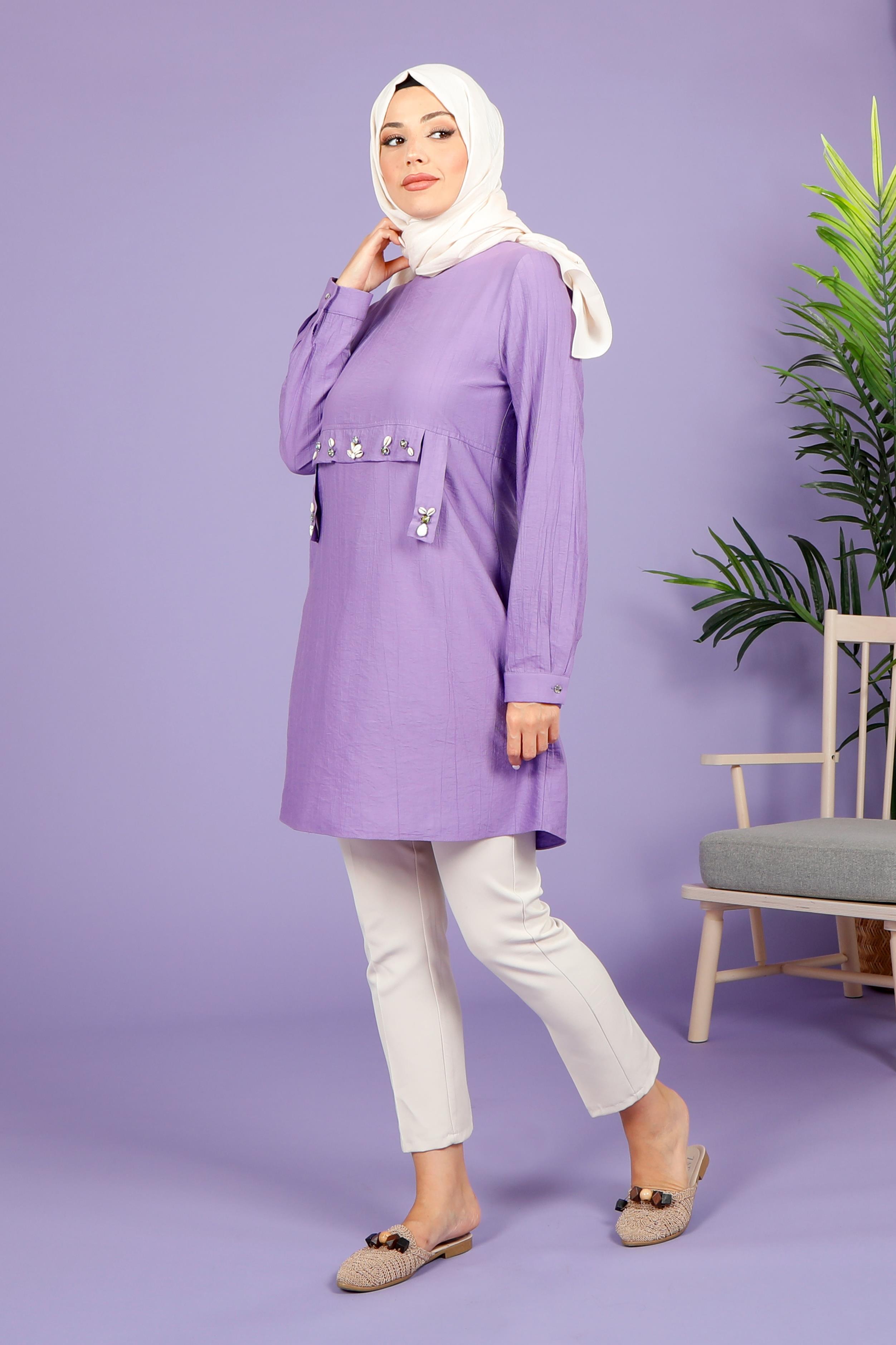 Beyza-4037 TUNİK LİLA